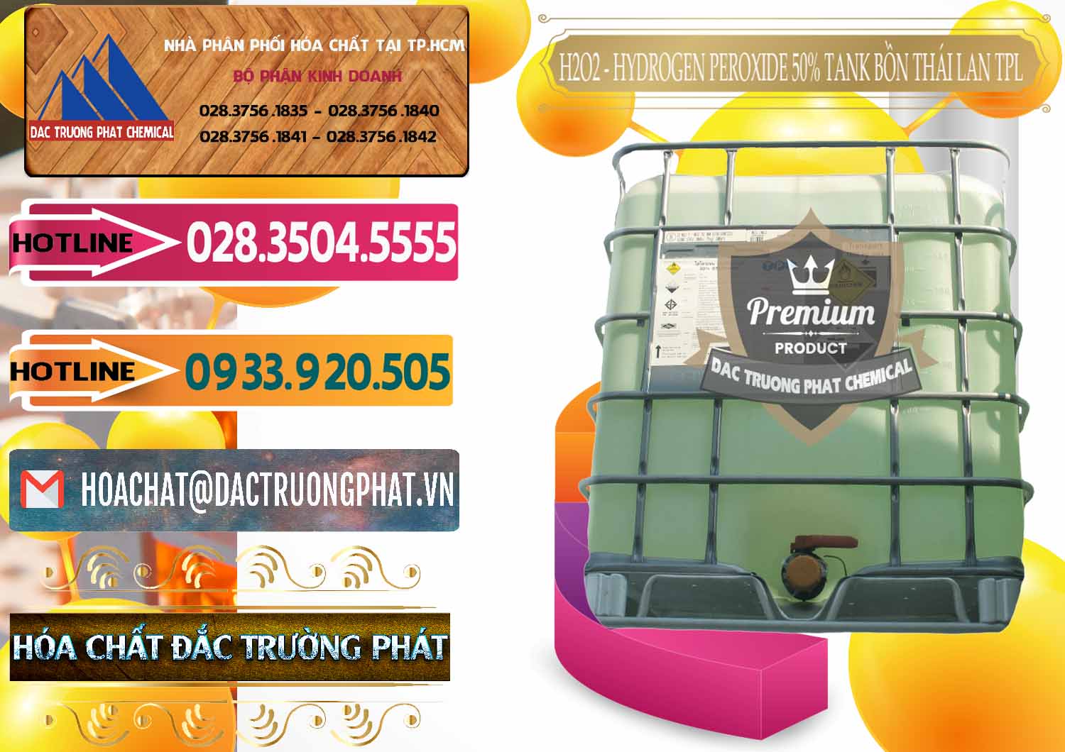 Công ty chuyên phân phối * bán Oxy H2O2 Dạng Nước - Oxy Già Tank IBC Bồn TPL Thái Cty chuyên phân phối _ bán H2O2 - Hydrogen Peroxide 50% Tank IBC Bồn Thái Lan TPL - 0073 - Bán và cung cấp hóa chất tại TP.HCM - dactruongphat.vn