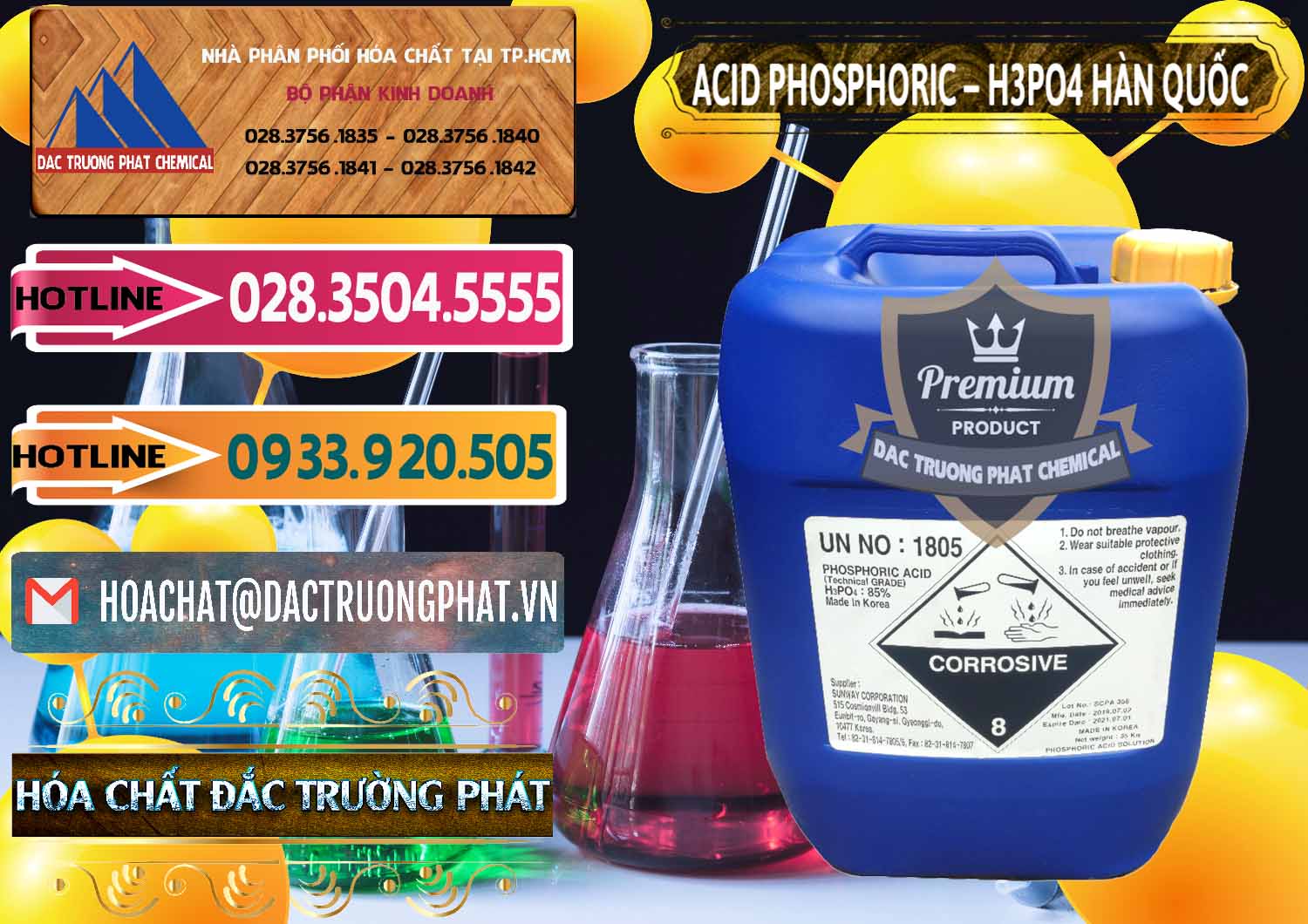 Đơn vị chuyên bán - cung ứng Acid Phosphoric – H3PO4 85% Can Xanh Hàn Quốc Korea - 0016 - Bán - phân phối hóa chất tại TP.HCM - dactruongphat.vn