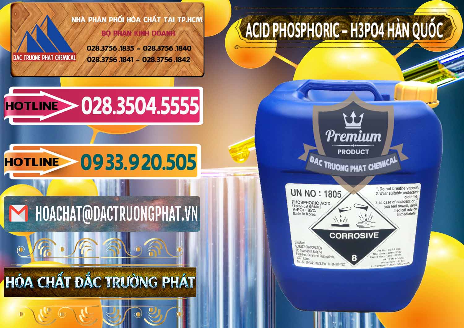 Nhà phân phối _ bán Acid Phosphoric – H3PO4 85% Can Xanh Hàn Quốc Korea - 0016 - Nơi cung ứng và phân phối hóa chất tại TP.HCM - dactruongphat.vn