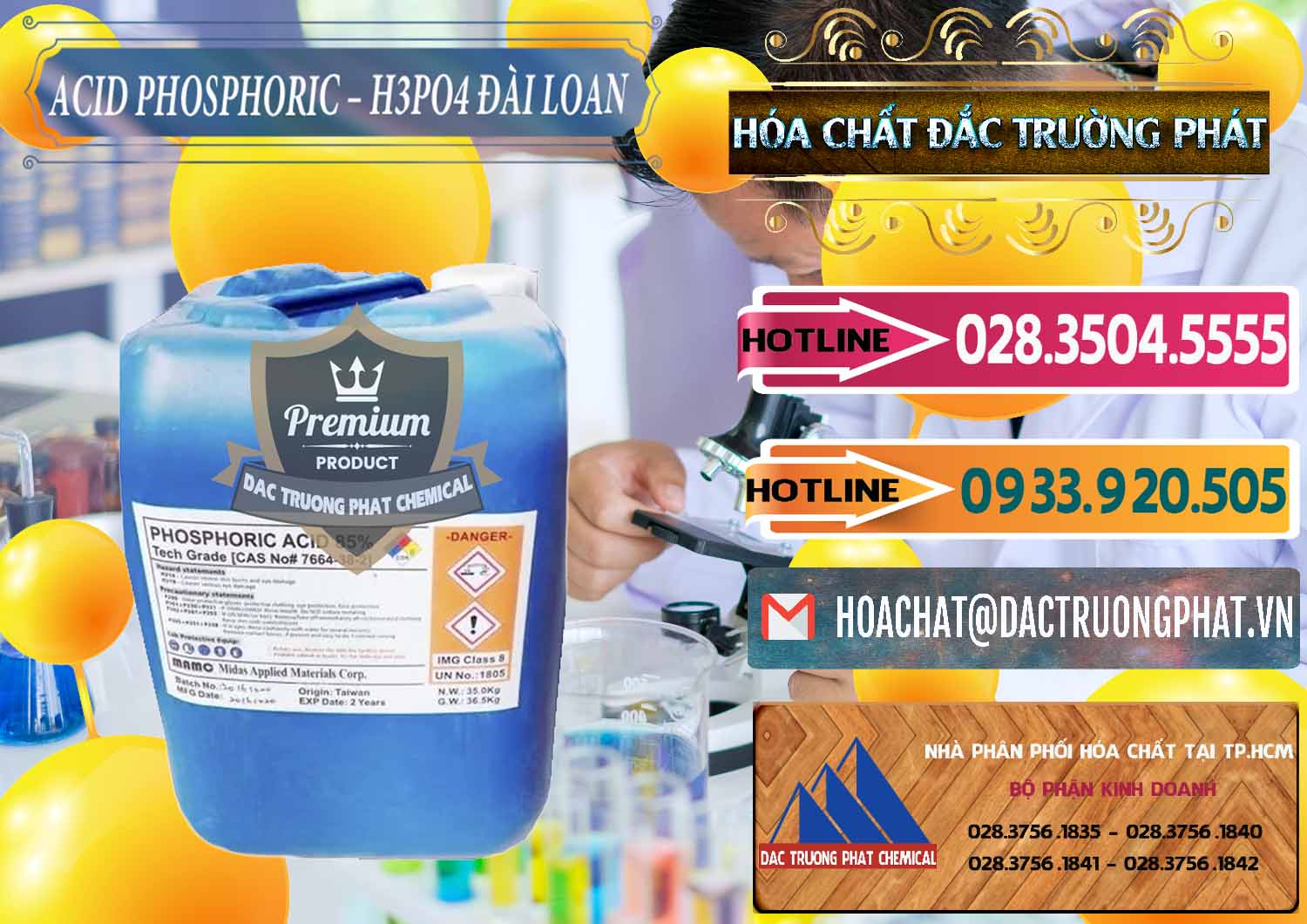 Cty chuyên bán _ cung cấp Axit Phosphoric - Acid Phosphoric H3PO4 85% Đài Loan Taiwan - 0351 - Chuyên nhập khẩu - phân phối hóa chất tại TP.HCM - dactruongphat.vn
