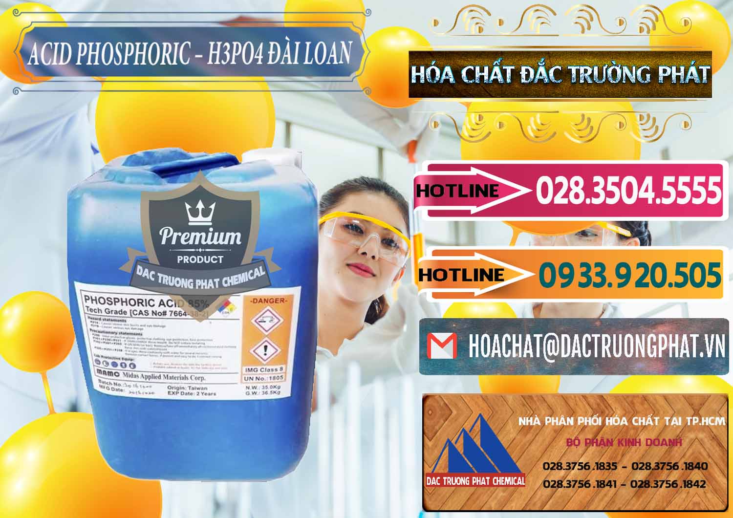 Nơi chuyên cung cấp _ bán Axit Phosphoric - Acid Phosphoric H3PO4 85% Đài Loan Taiwan - 0351 - Cty nhập khẩu & phân phối hóa chất tại TP.HCM - dactruongphat.vn
