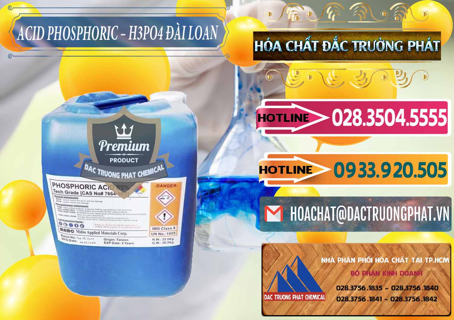 Chuyên nhập khẩu _ bán Axit Phosphoric - Acid Phosphoric H3PO4 85% Đài Loan Taiwan - 0351 - Cty chuyên cung cấp và nhập khẩu hóa chất tại TP.HCM - dactruongphat.vn