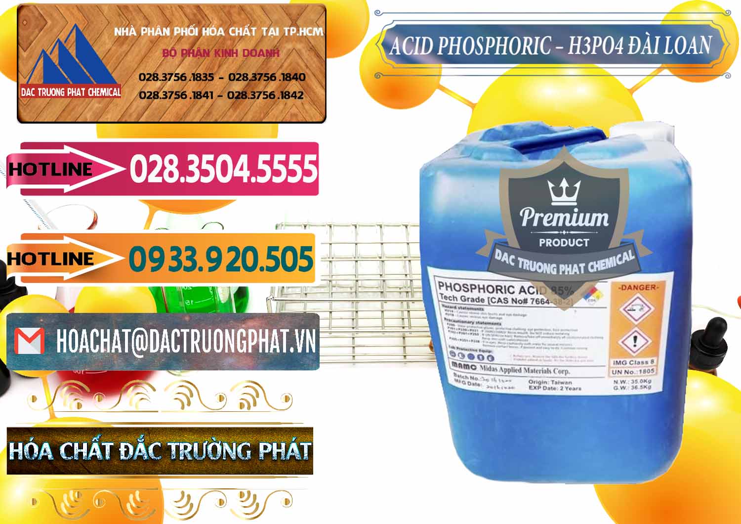 Công ty chuyên bán ( phân phối ) Axit Phosphoric - Acid Phosphoric H3PO4 85% Đài Loan Taiwan - 0351 - Công ty cung cấp và phân phối hóa chất tại TP.HCM - dactruongphat.vn