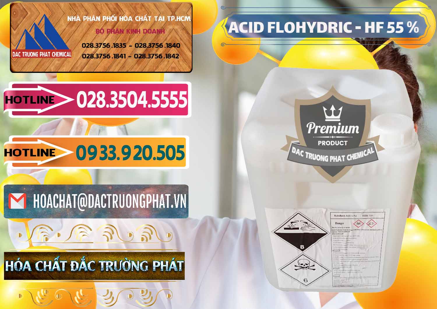 Công ty kinh doanh - bán Axit HF - Acid HF 55% Can Trắng Trung Quốc China - 0079 - Cty cung cấp ( phân phối ) hóa chất tại TP.HCM - dactruongphat.vn