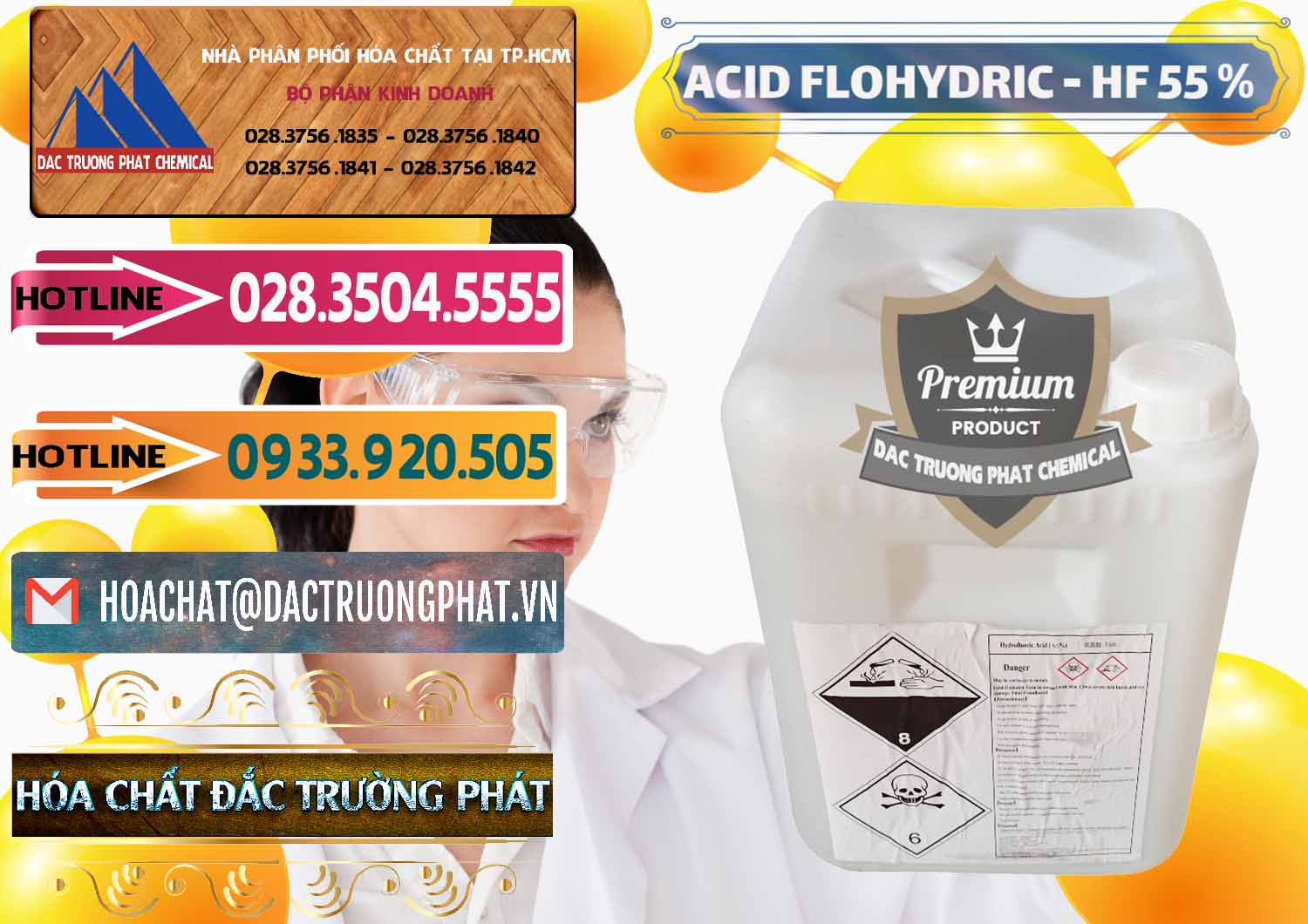 Cty phân phối và bán Axit HF - Acid HF 55% Can Trắng Trung Quốc China - 0079 - Đơn vị nhập khẩu & cung cấp hóa chất tại TP.HCM - dactruongphat.vn