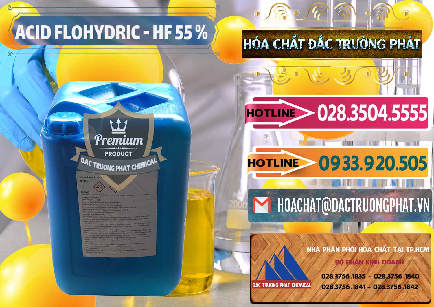 Kinh doanh _ bán Axit HF - Acid HF 55% Can Xanh Trung Quốc China - 0080 - Đơn vị chuyên kinh doanh ( phân phối ) hóa chất tại TP.HCM - dactruongphat.vn