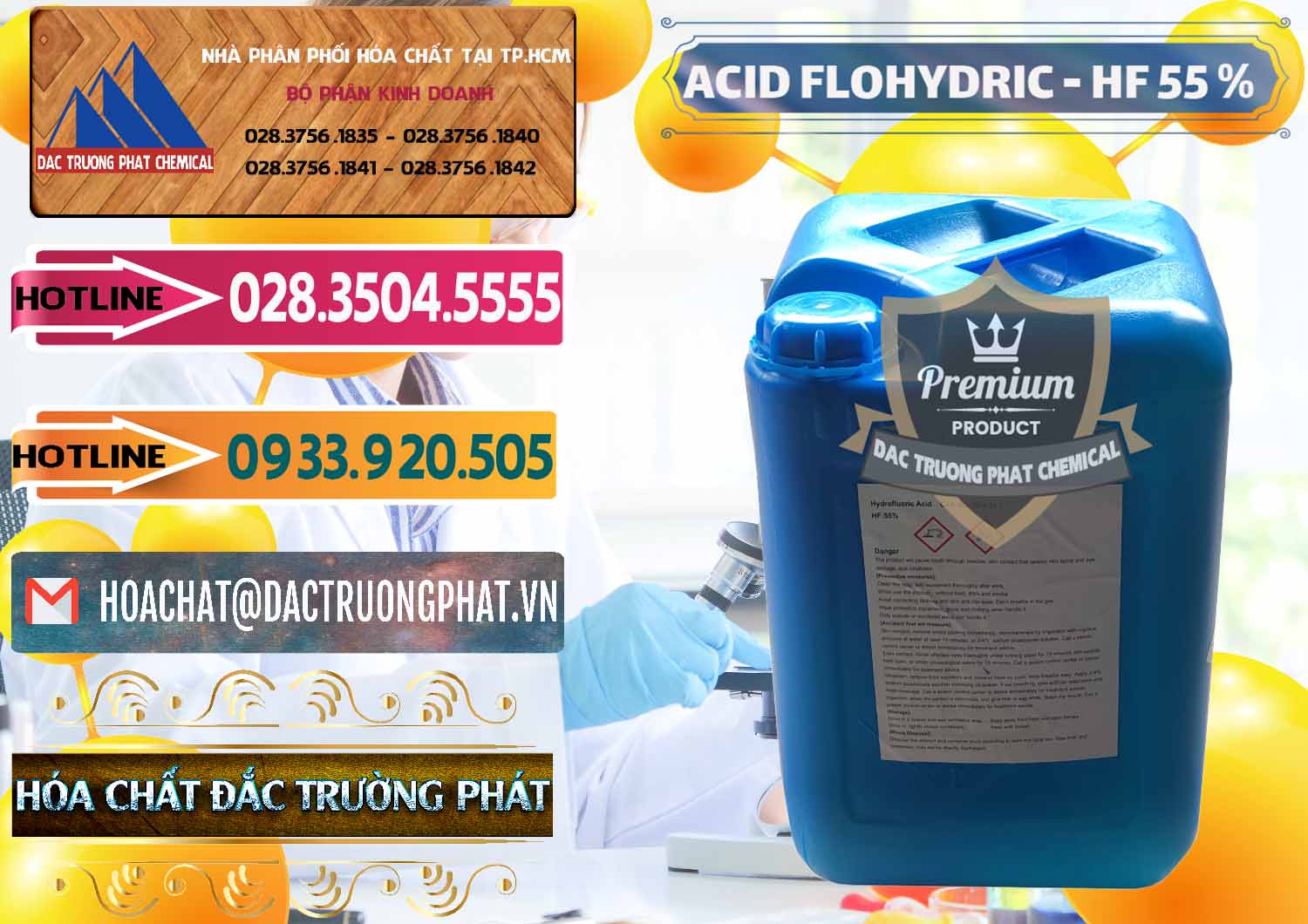 Chuyên bán - cung cấp Axit HF - Acid HF 55% Can Xanh Trung Quốc China - 0080 - Công ty cung cấp _ bán hóa chất tại TP.HCM - dactruongphat.vn