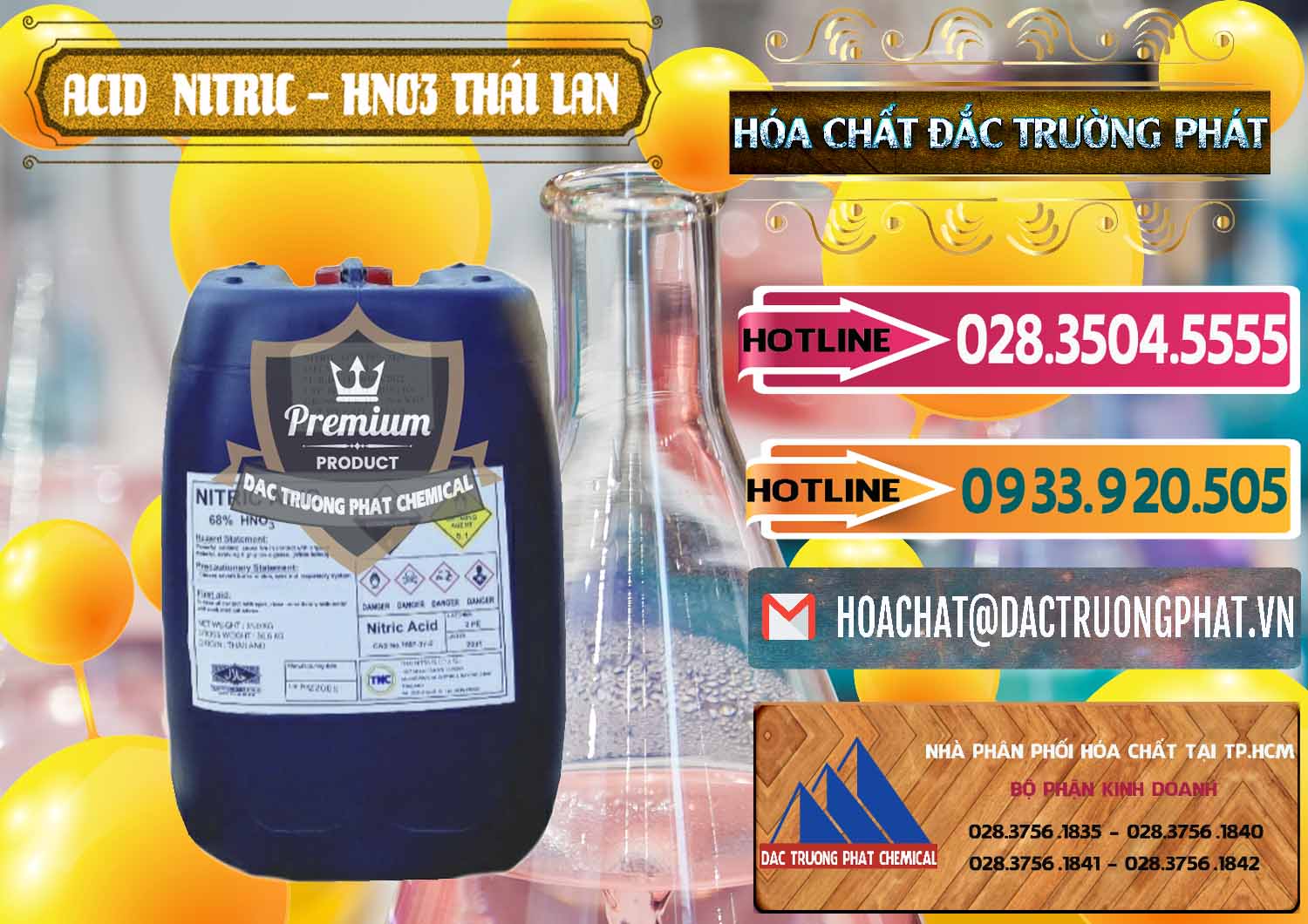 Công ty bán & phân phối Acid Nitric – Axit Nitric HNO3 Thái Lan Thailand - 0344 - Nơi chuyên phân phối - kinh doanh hóa chất tại TP.HCM - dactruongphat.vn