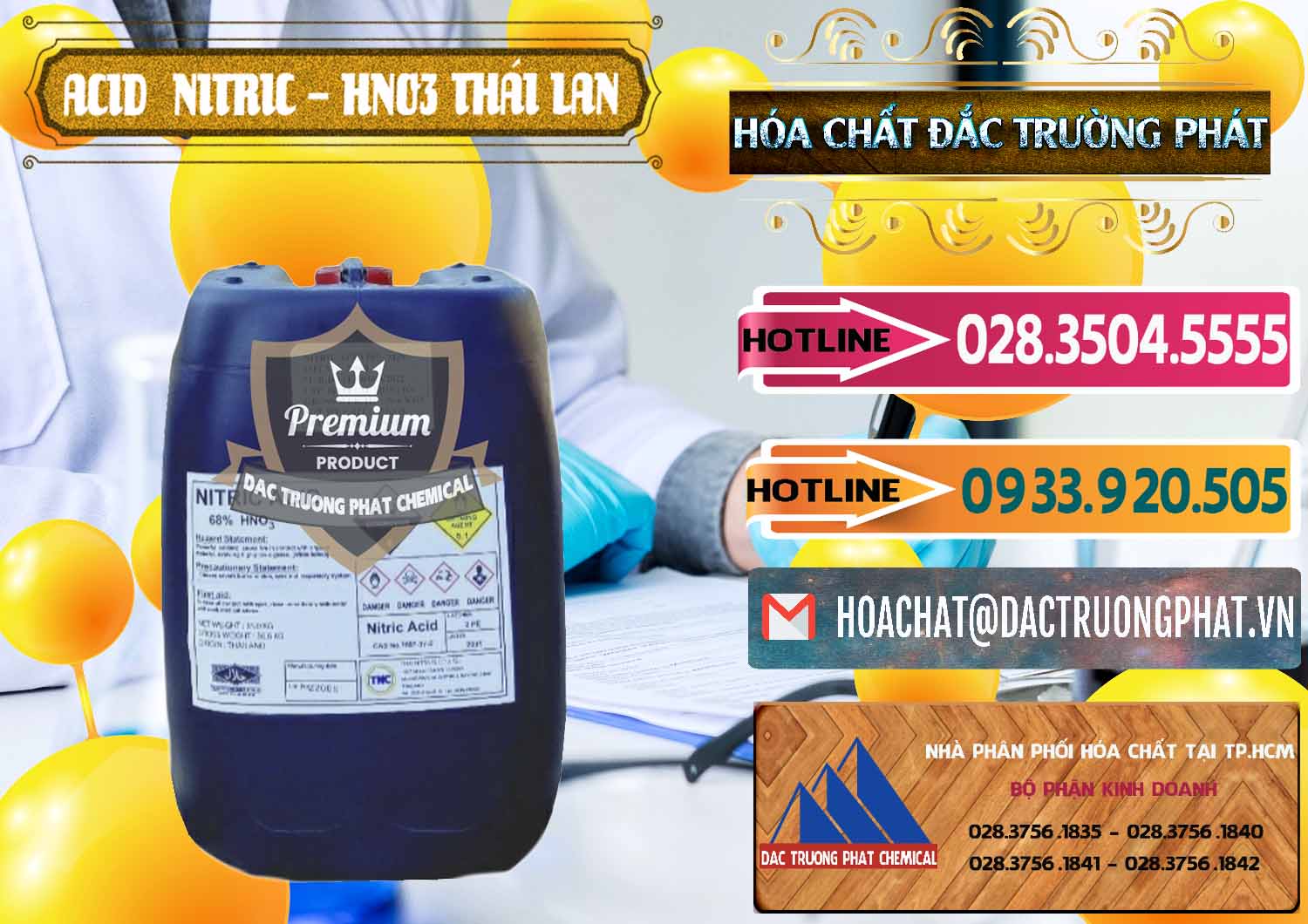 Công ty chuyên cung ứng và bán Acid Nitric – Axit Nitric HNO3 Thái Lan Thailand - 0344 - Chuyên cung cấp và phân phối hóa chất tại TP.HCM - dactruongphat.vn