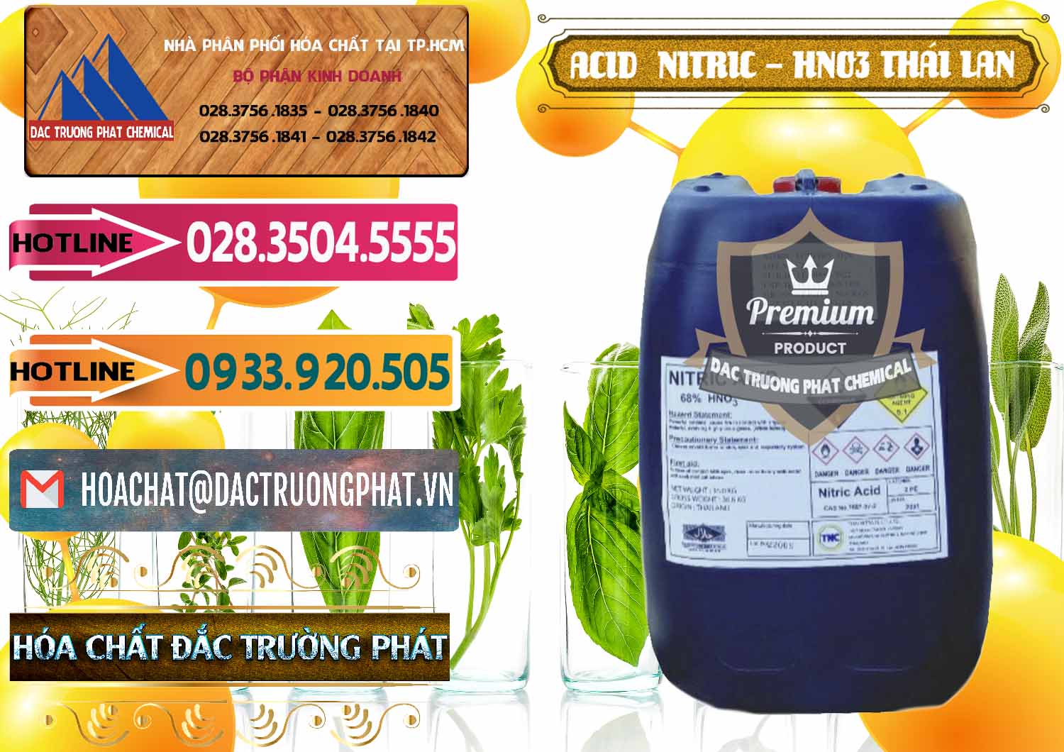 Nơi chuyên nhập khẩu và bán Acid Nitric – Axit Nitric HNO3 Thái Lan Thailand - 0344 - Nhà cung cấp ( phân phối ) hóa chất tại TP.HCM - dactruongphat.vn