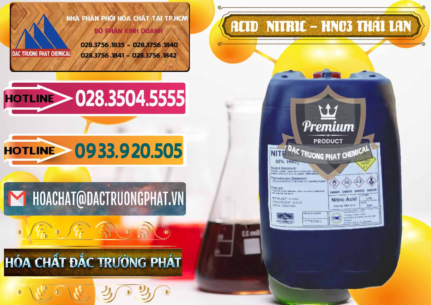 Nơi chuyên bán - cung cấp Acid Nitric – Axit Nitric HNO3 Thái Lan Thailand - 0344 - Đơn vị chuyên kinh doanh _ cung cấp hóa chất tại TP.HCM - dactruongphat.vn