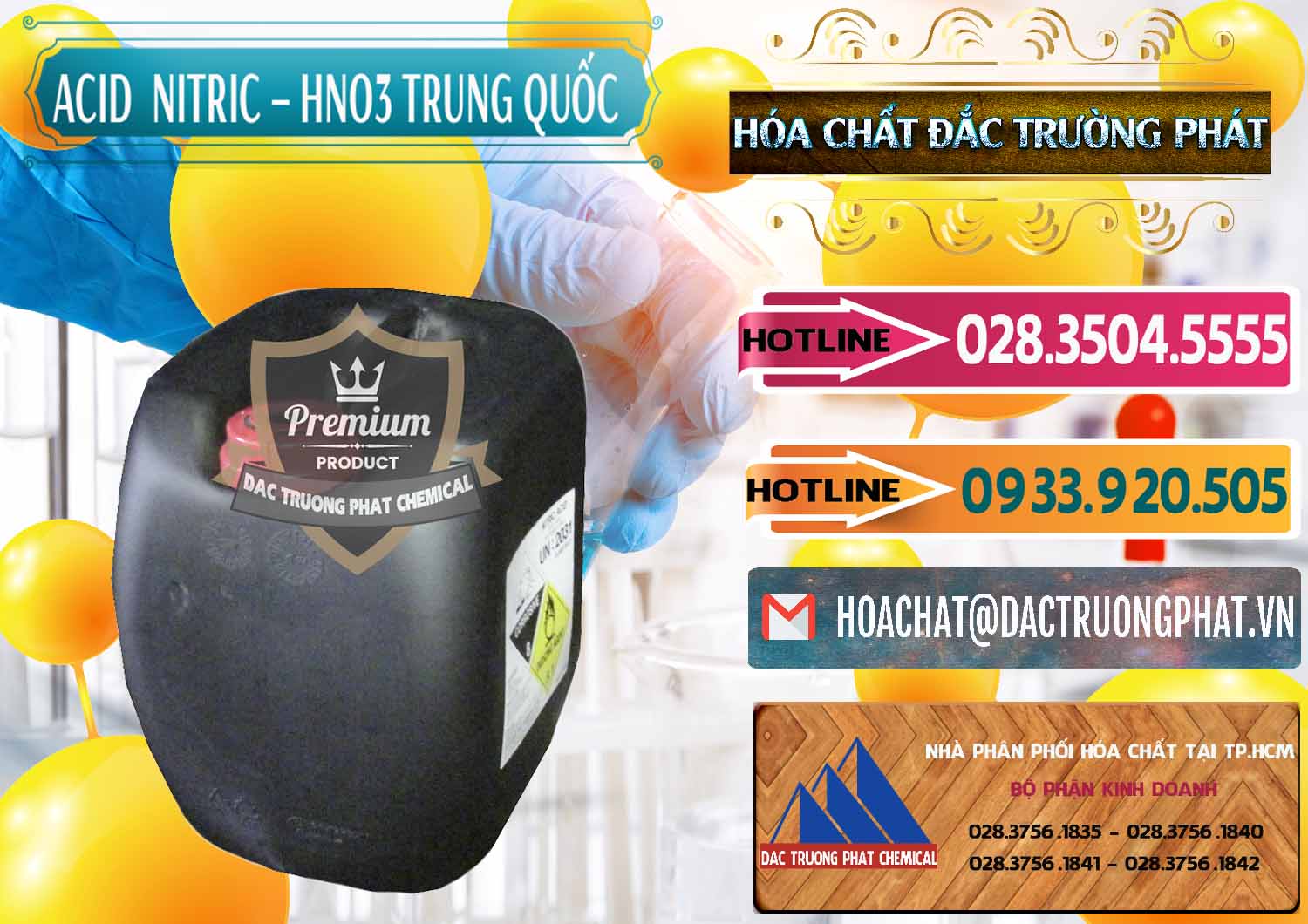 Cung ứng & bán Acid Nitric – Axit Nitric HNO3 68% Trung Quốc China - 0343 - Cty chuyên cung cấp - kinh doanh hóa chất tại TP.HCM - dactruongphat.vn