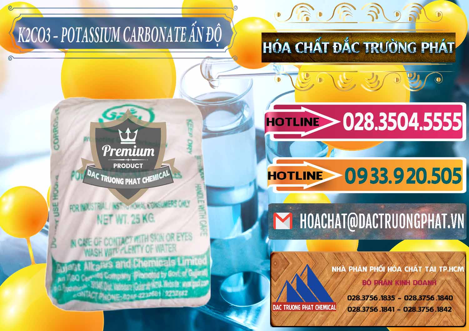 Phân phối ( bán ) K2Co3 – Potassium Carbonate GACL Ấn Độ India - 0472 - Nơi cung cấp ( phân phối ) hóa chất tại TP.HCM - dactruongphat.vn