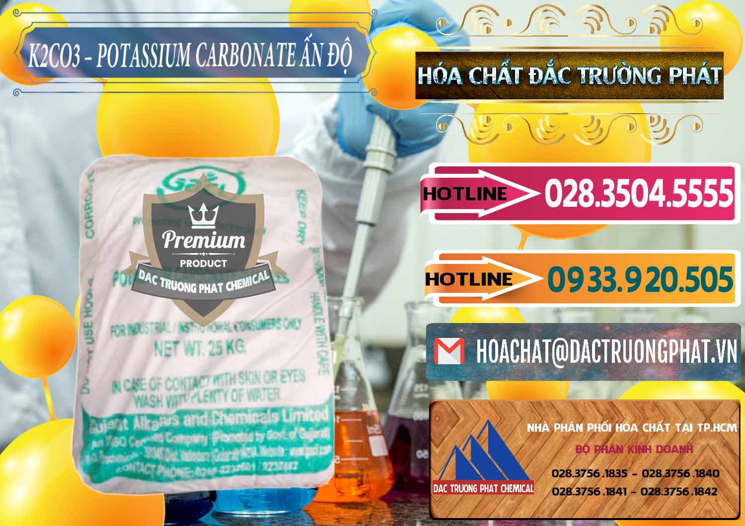 Cty chuyên bán ( cung cấp ) K2Co3 – Potassium Carbonate GACL Ấn Độ India - 0472 - Chuyên phân phối và kinh doanh hóa chất tại TP.HCM - dactruongphat.vn