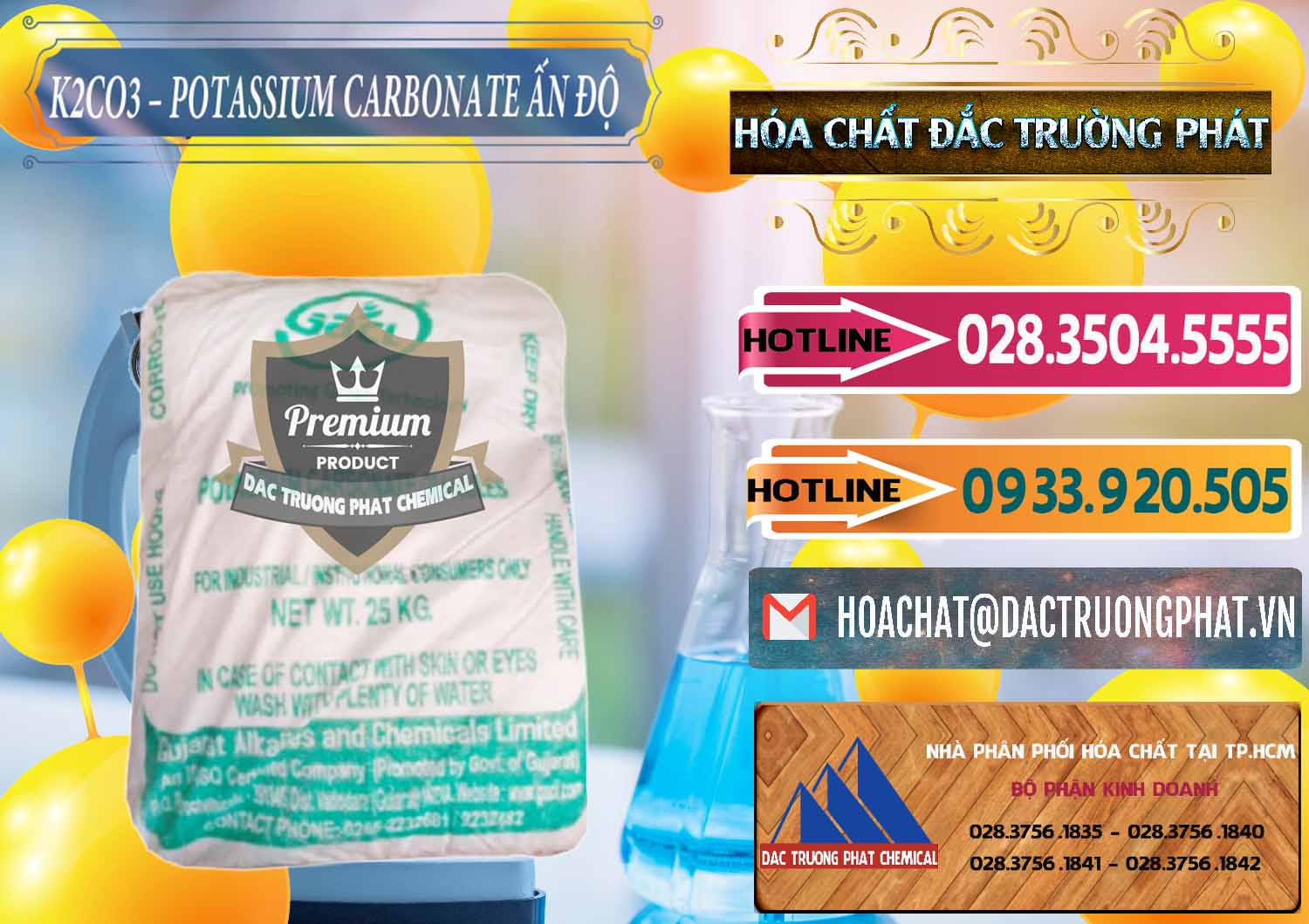 Đơn vị chuyên cung ứng ( bán ) K2Co3 – Potassium Carbonate GACL Ấn Độ India - 0472 - Nơi cung cấp - bán hóa chất tại TP.HCM - dactruongphat.vn