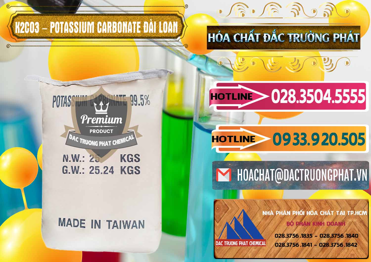 Đơn vị bán - phân phối K2Co3 – Potassium Carbonate Đài Loan Taiwan - 0474 - Kinh doanh & phân phối hóa chất tại TP.HCM - dactruongphat.vn