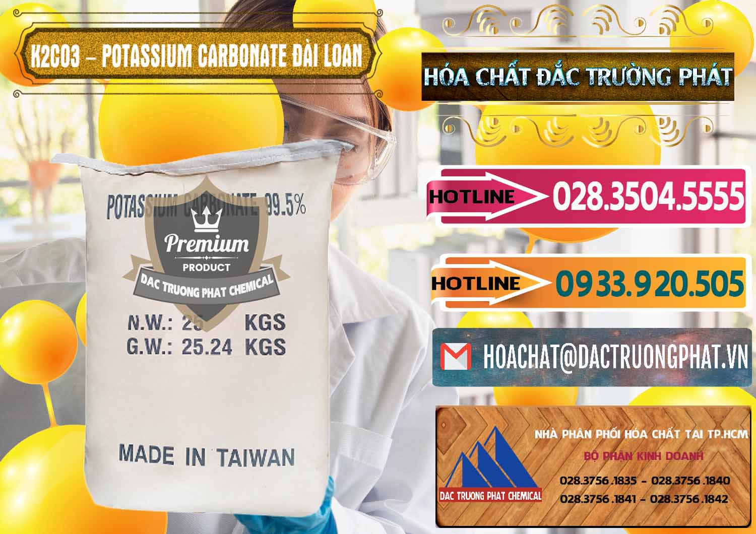 Nơi nhập khẩu và bán K2Co3 – Potassium Carbonate Đài Loan Taiwan - 0474 - Chuyên cung ứng - phân phối hóa chất tại TP.HCM - dactruongphat.vn