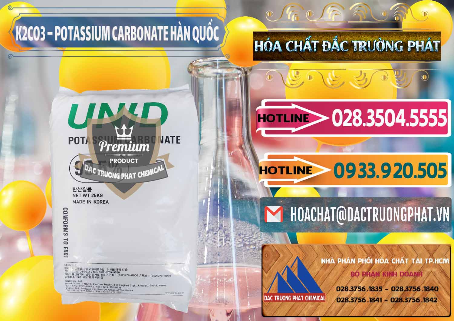 Đơn vị chuyên cung cấp _ bán K2Co3 – Potassium Carbonate Unid Hàn Quốc Korea - 0081 - Cty cung cấp ( phân phối ) hóa chất tại TP.HCM - dactruongphat.vn