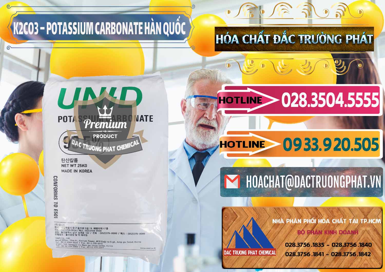 Công ty chuyên cung cấp ( bán ) K2Co3 – Potassium Carbonate Unid Hàn Quốc Korea - 0081 - Chuyên phân phối & cung cấp hóa chất tại TP.HCM - dactruongphat.vn