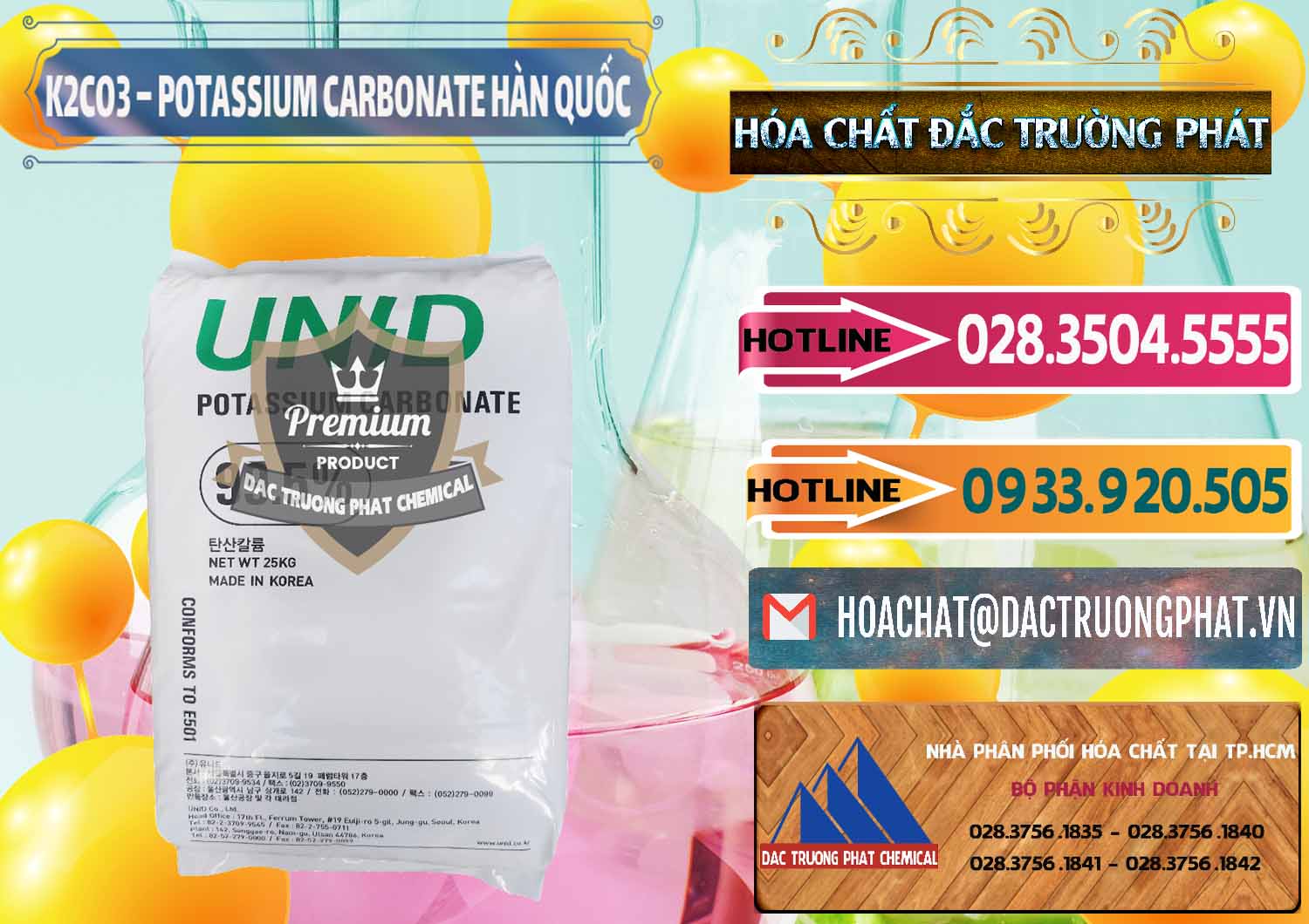 Đơn vị cung cấp ( bán ) K2Co3 – Potassium Carbonate Unid Hàn Quốc Korea - 0081 - Công ty bán _ phân phối hóa chất tại TP.HCM - dactruongphat.vn