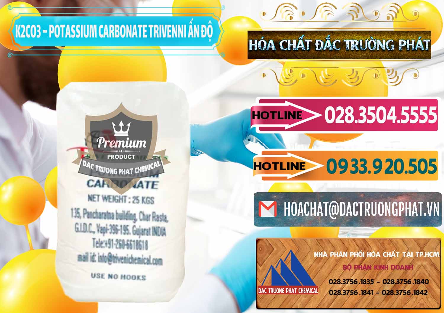 Nơi kinh doanh & bán K2Co3 – Potassium Carbonate Trivenni Ấn Độ India - 0473 - Nơi cung ứng - phân phối hóa chất tại TP.HCM - dactruongphat.vn