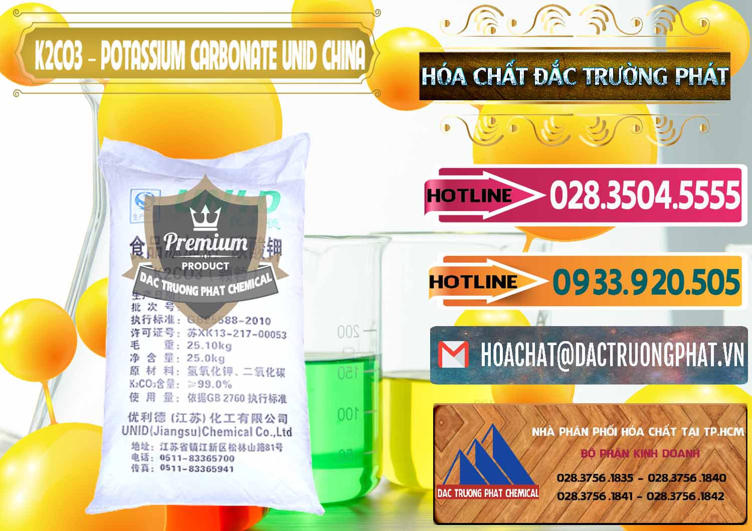 Nhập khẩu và bán K2Co3 – Potassium Carbonate UNID Trung Quốc China - 0475 - Nhà nhập khẩu & phân phối hóa chất tại TP.HCM - dactruongphat.vn