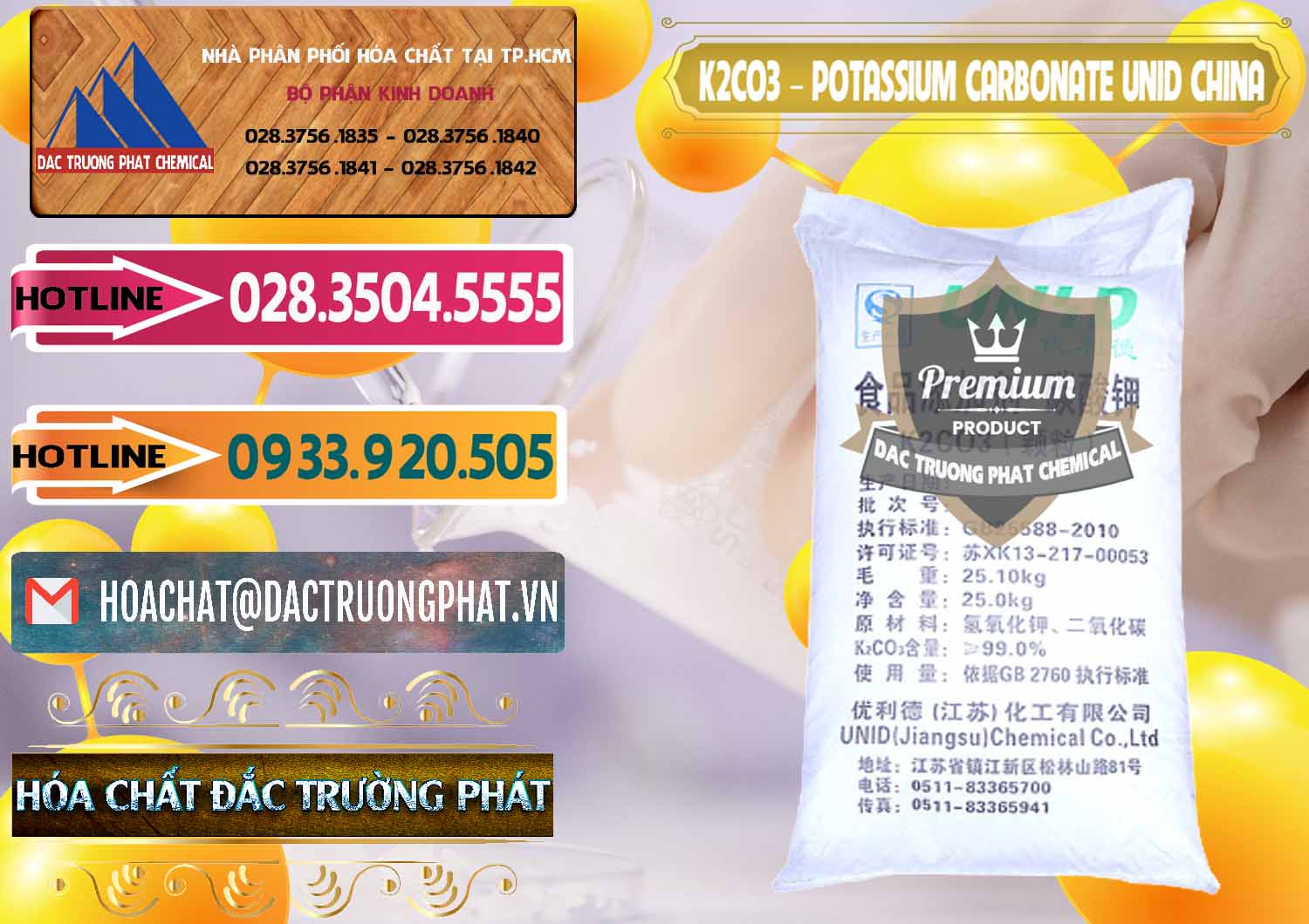 Công ty bán _ cung cấp K2Co3 – Potassium Carbonate UNID Trung Quốc China - 0475 - Chuyên bán _ cung cấp hóa chất tại TP.HCM - dactruongphat.vn
