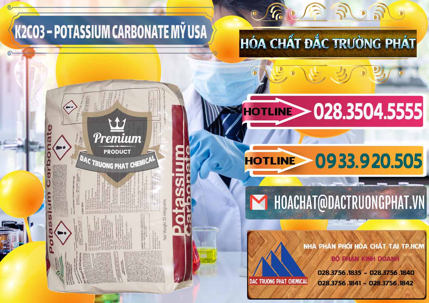 Đơn vị kinh doanh ( bán ) K2Co3 – Potassium Carbonate Mỹ USA - 0082 - Đơn vị bán - cung cấp hóa chất tại TP.HCM - dactruongphat.vn