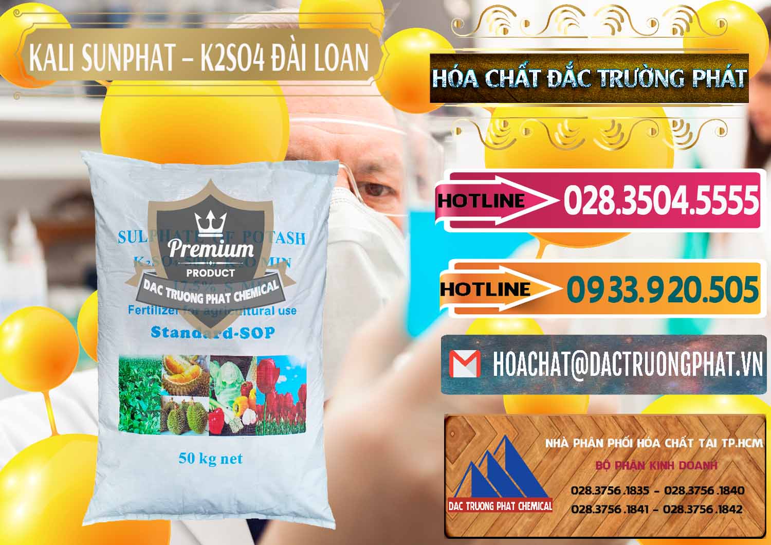 Chuyên kinh doanh và bán Kali Sunphat – K2SO4 Đài Loan Taiwan - 0084 - Công ty chuyên bán và cung cấp hóa chất tại TP.HCM - dactruongphat.vn