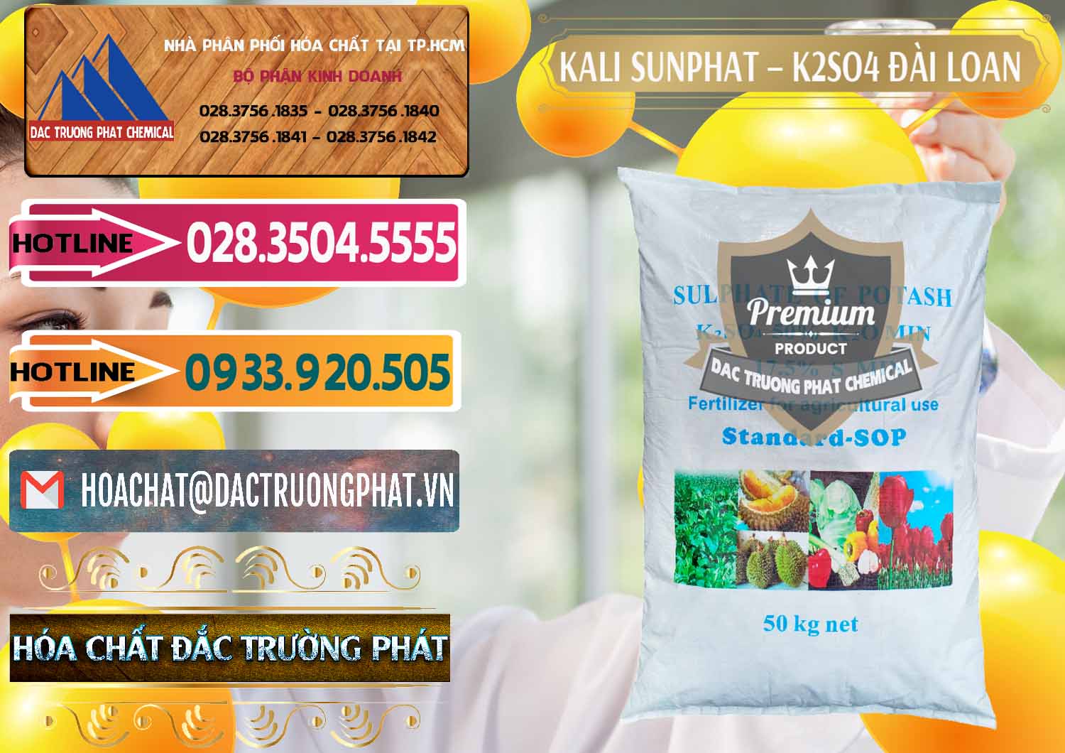 Nơi nhập khẩu ( bán ) Kali Sunphat – K2SO4 Đài Loan Taiwan - 0084 - Đơn vị chuyên bán - phân phối hóa chất tại TP.HCM - dactruongphat.vn