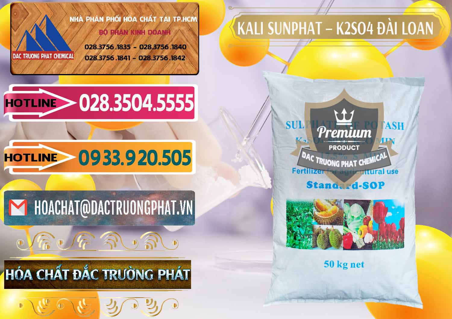Nơi kinh doanh ( bán ) Kali Sunphat – K2SO4 Đài Loan Taiwan - 0084 - Nơi chuyên cung ứng _ phân phối hóa chất tại TP.HCM - dactruongphat.vn