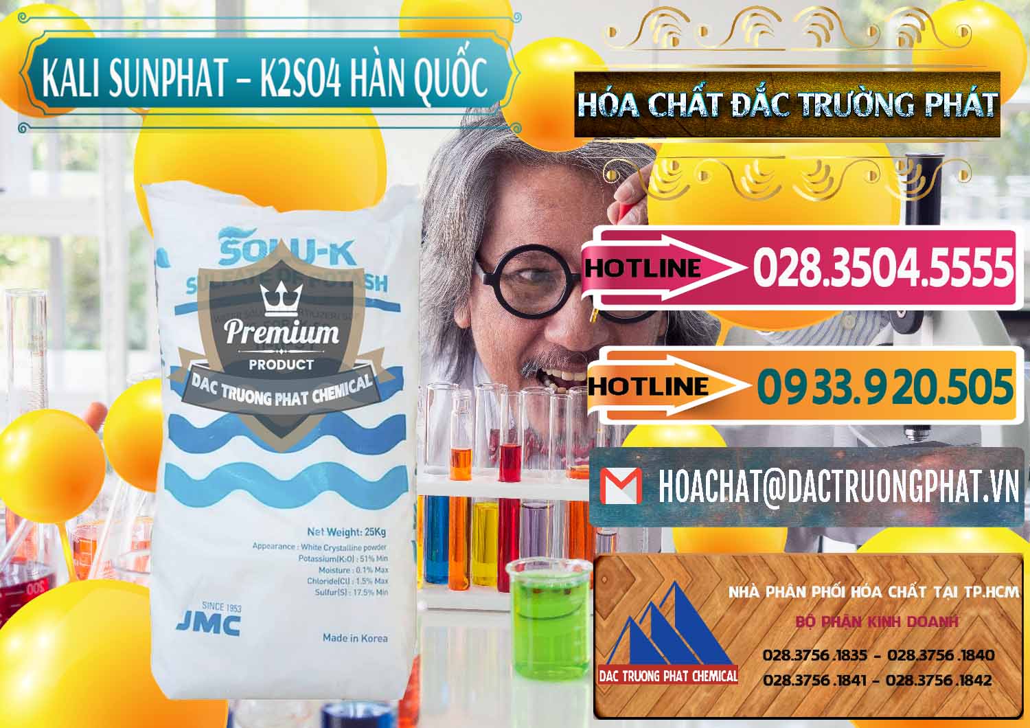 Nơi chuyên phân phối ( bán ) Kali Sunphat – K2SO4 Hàn Quốc Korea - 0410 - Công ty chuyên bán _ phân phối hóa chất tại TP.HCM - dactruongphat.vn