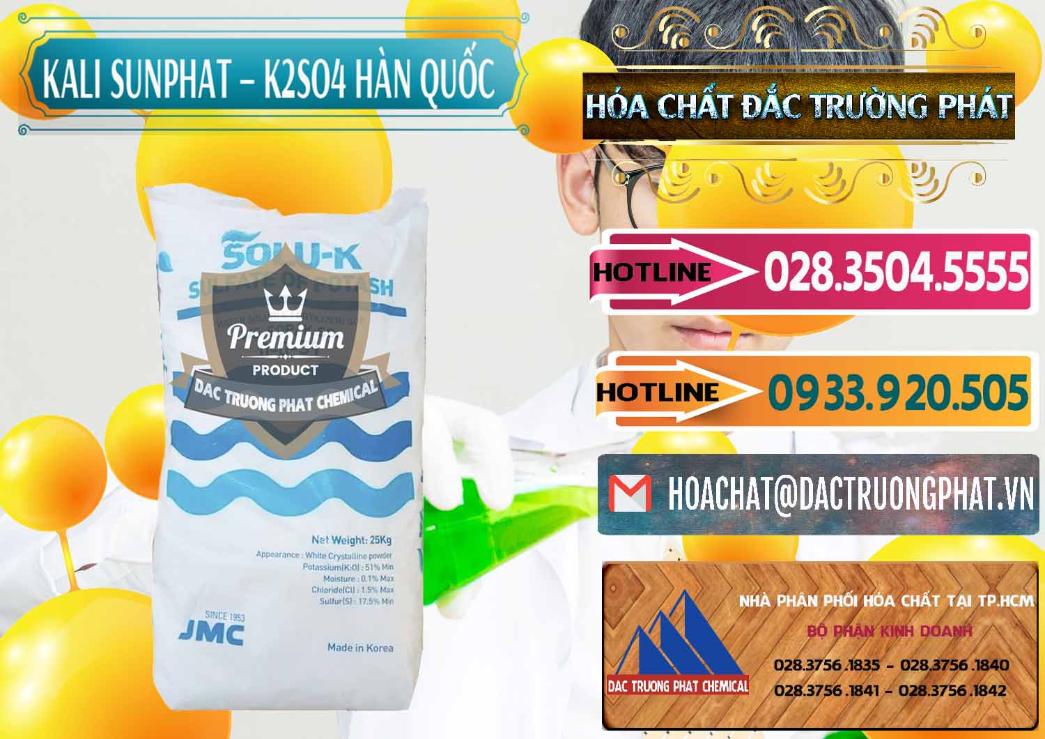 Công ty chuyên phân phối - bán Kali Sunphat – K2SO4 Hàn Quốc Korea - 0410 - Chuyên cung cấp - phân phối hóa chất tại TP.HCM - dactruongphat.vn
