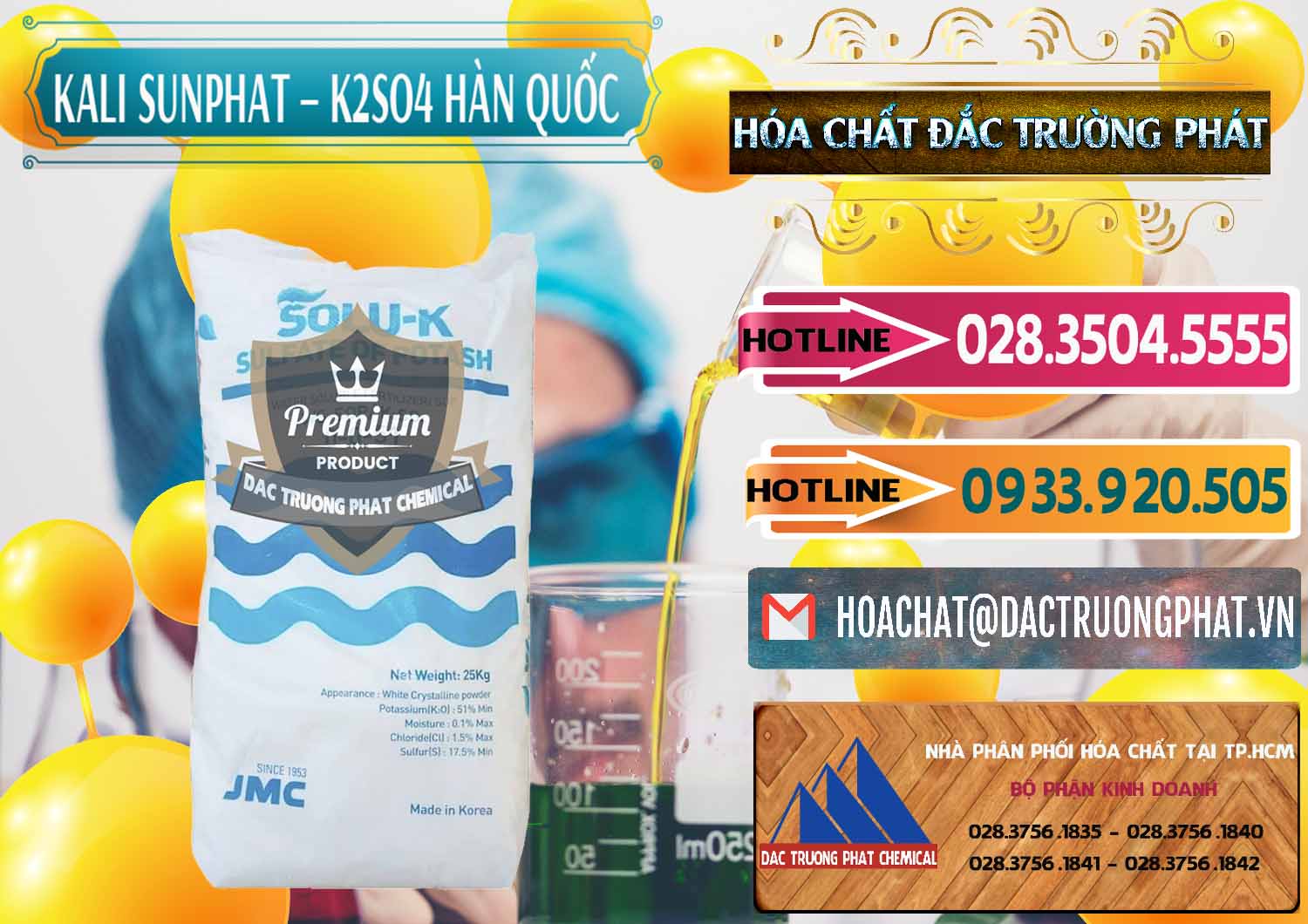 Nơi phân phối & bán Kali Sunphat – K2SO4 Hàn Quốc Korea - 0410 - Đơn vị chuyên bán ( phân phối ) hóa chất tại TP.HCM - dactruongphat.vn