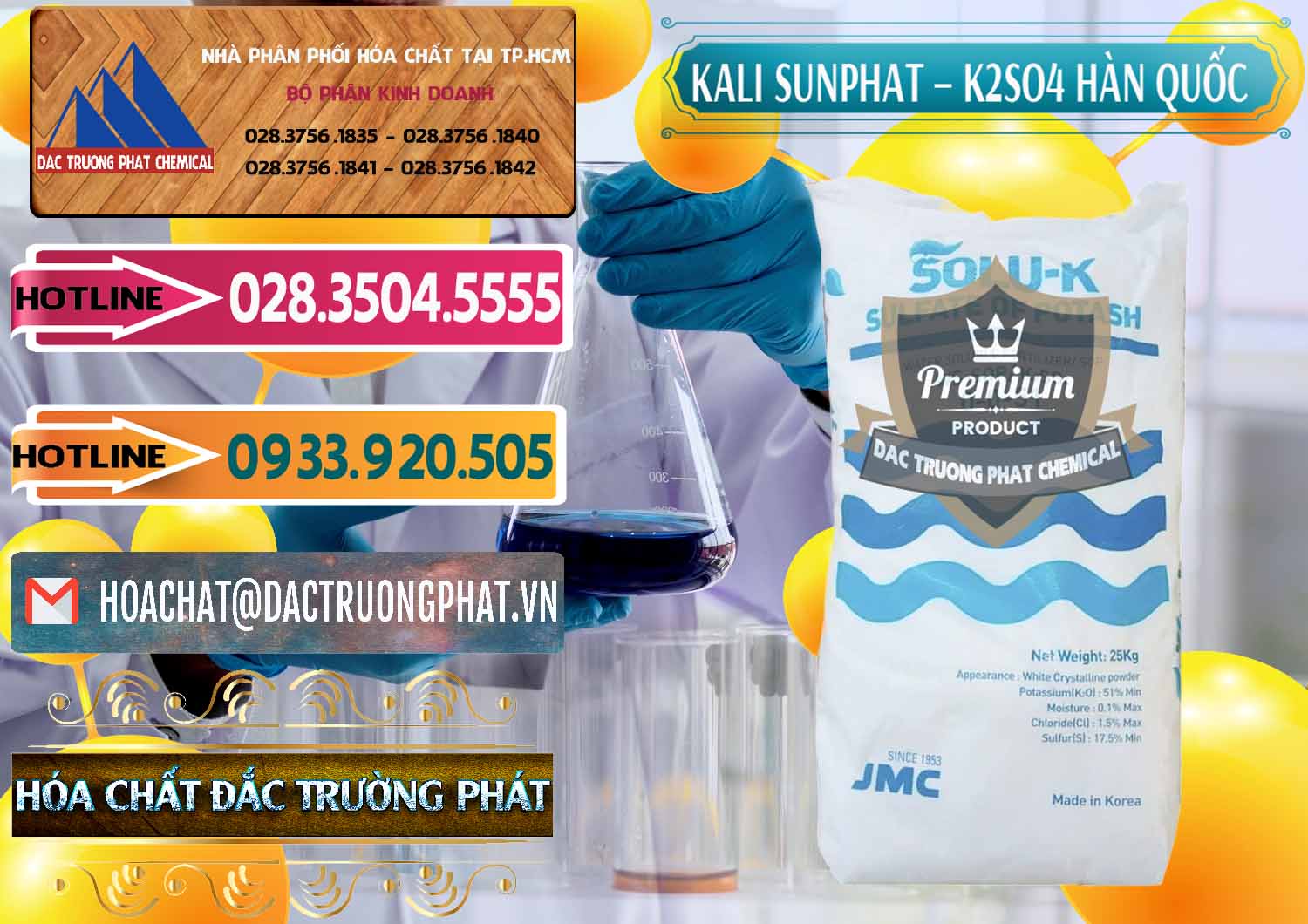 Chuyên bán - cung cấp Kali Sunphat – K2SO4 Hàn Quốc Korea - 0410 - Công ty chuyên kinh doanh ( phân phối ) hóa chất tại TP.HCM - dactruongphat.vn