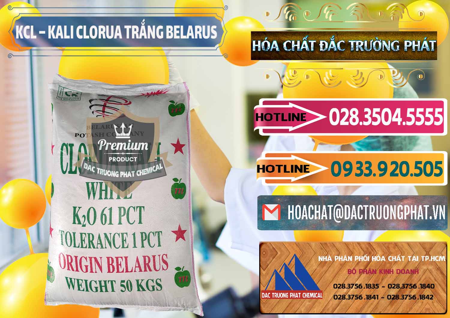 Đơn vị nhập khẩu _ bán KCL – Kali Clorua Trắng Belarus - 0085 - Nhập khẩu ( cung cấp ) hóa chất tại TP.HCM - dactruongphat.vn