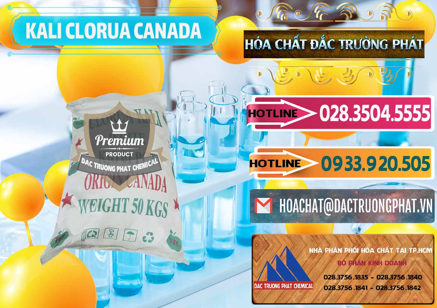Đơn vị chuyên bán ( phân phối ) KCL – Kali Clorua Trắng Canada - 0437 - Công ty chuyên kinh doanh - phân phối hóa chất tại TP.HCM - dactruongphat.vn