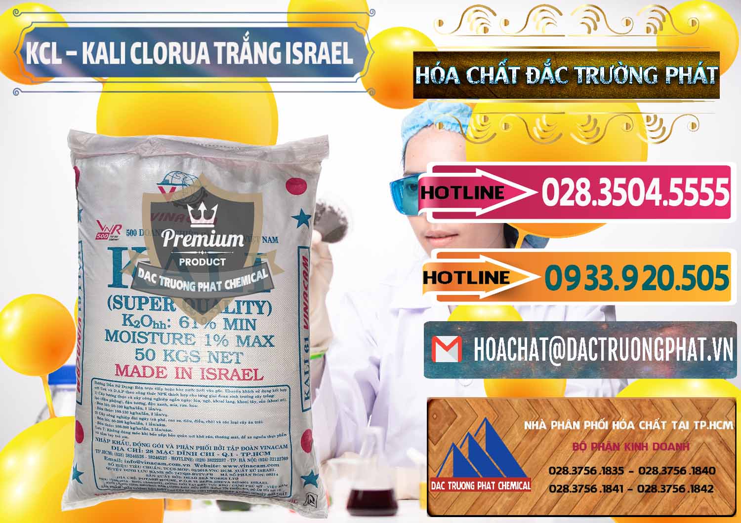 Đơn vị nhập khẩu và bán KCL – Kali Clorua Trắng Israel - 0087 - Đơn vị bán ( cung cấp ) hóa chất tại TP.HCM - dactruongphat.vn