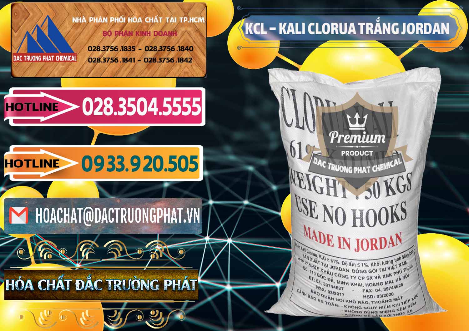 Cty chuyên phân phối - bán KCL – Kali Clorua Trắng Jordan - 0088 - Nơi chuyên cung cấp - kinh doanh hóa chất tại TP.HCM - dactruongphat.vn