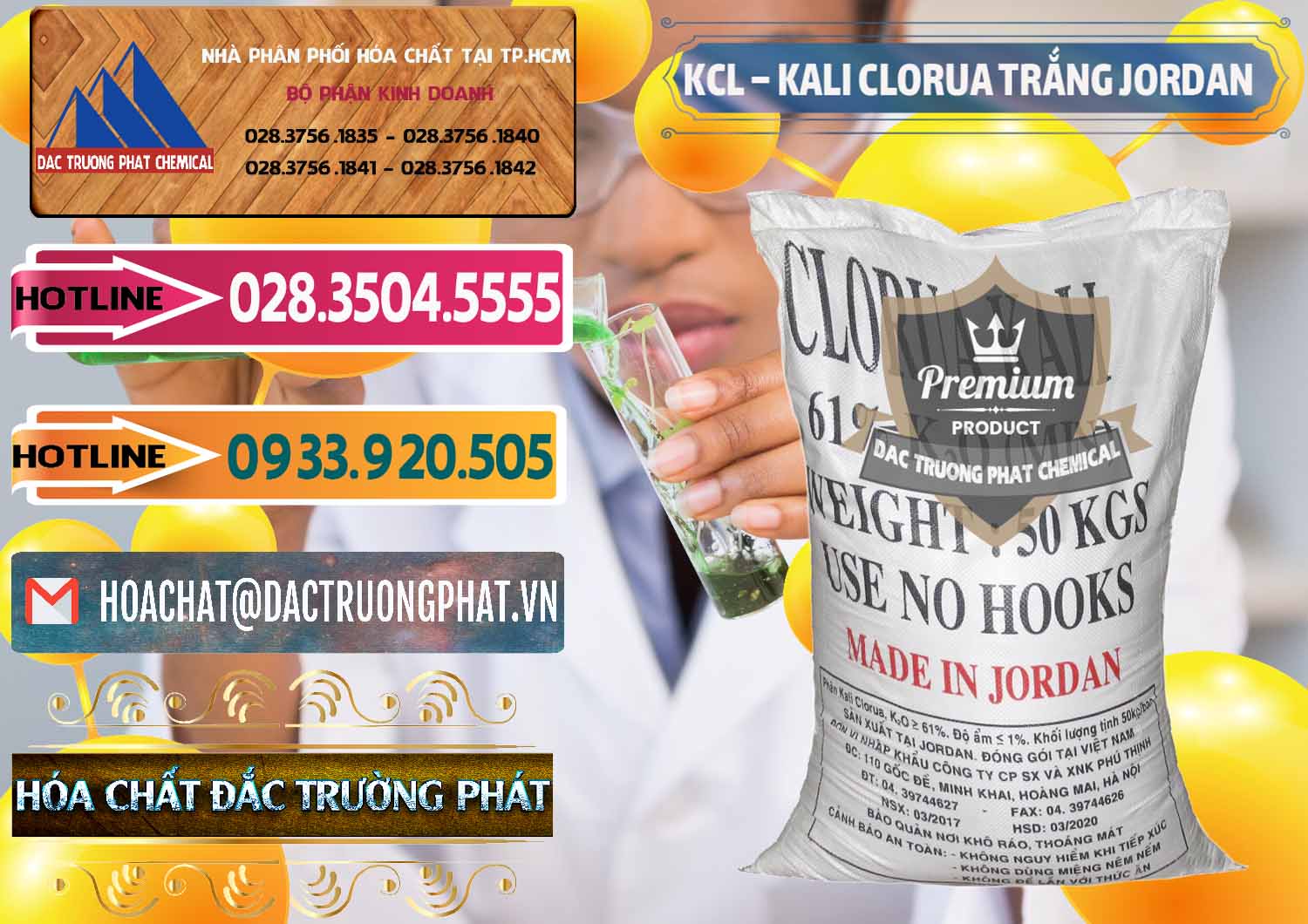 Đơn vị bán ( cung ứng ) KCL – Kali Clorua Trắng Jordan - 0088 - Công ty kinh doanh ( cung cấp ) hóa chất tại TP.HCM - dactruongphat.vn