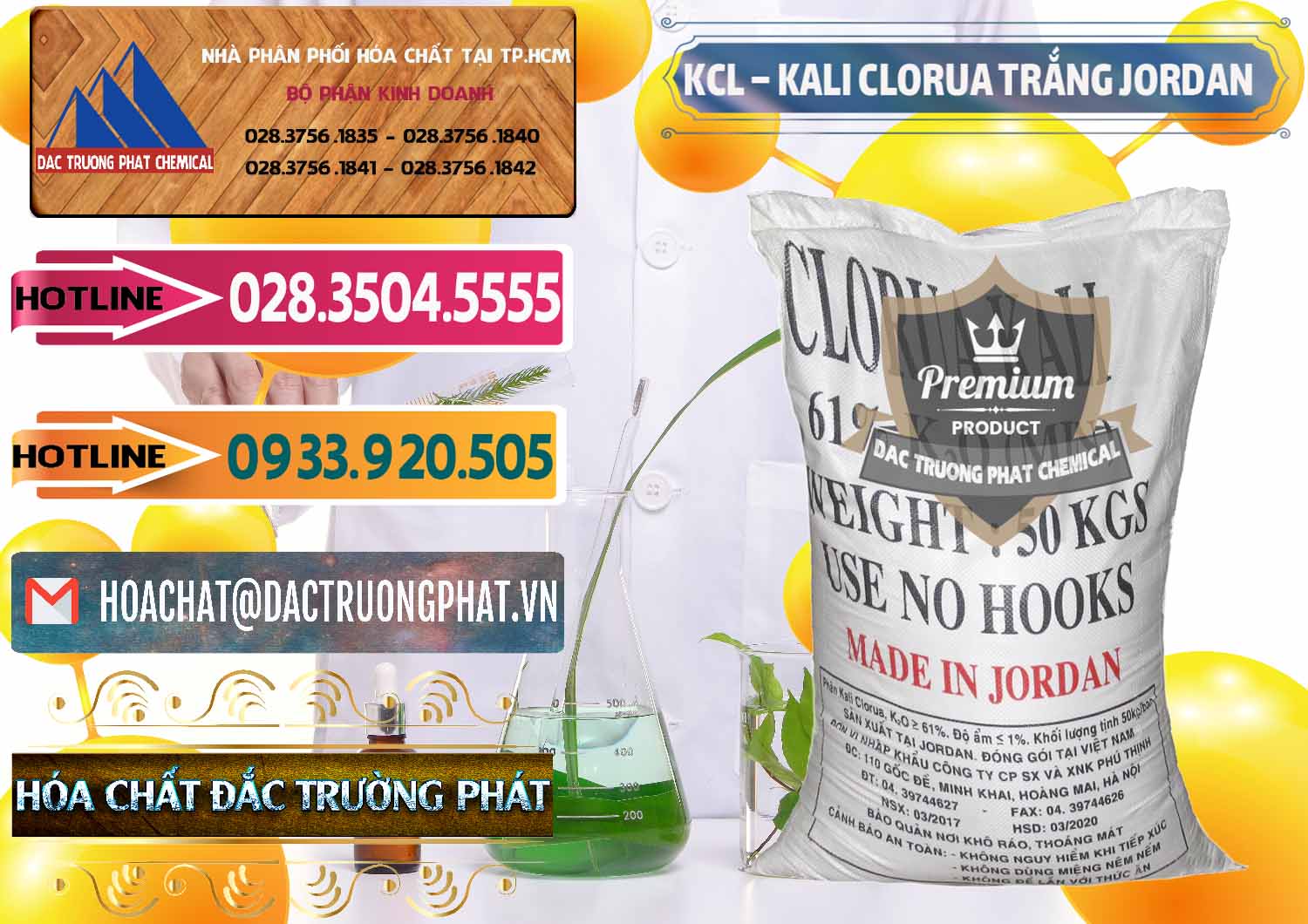 Nơi chuyên bán và phân phối KCL – Kali Clorua Trắng Jordan - 0088 - Công ty phân phối - nhập khẩu hóa chất tại TP.HCM - dactruongphat.vn