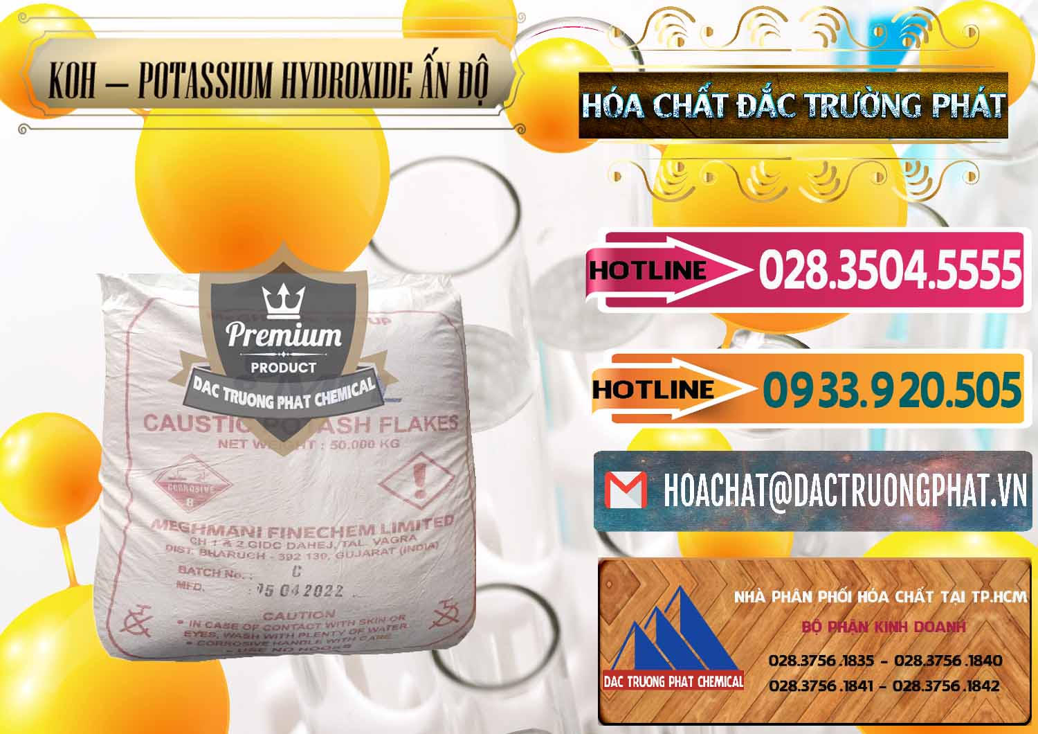 Công ty phân phối và bán KOH ( 90%) – Potassium Hydroxide Ấn Độ India - 0352 - Chuyên cung cấp ( phân phối ) hóa chất tại TP.HCM - dactruongphat.vn