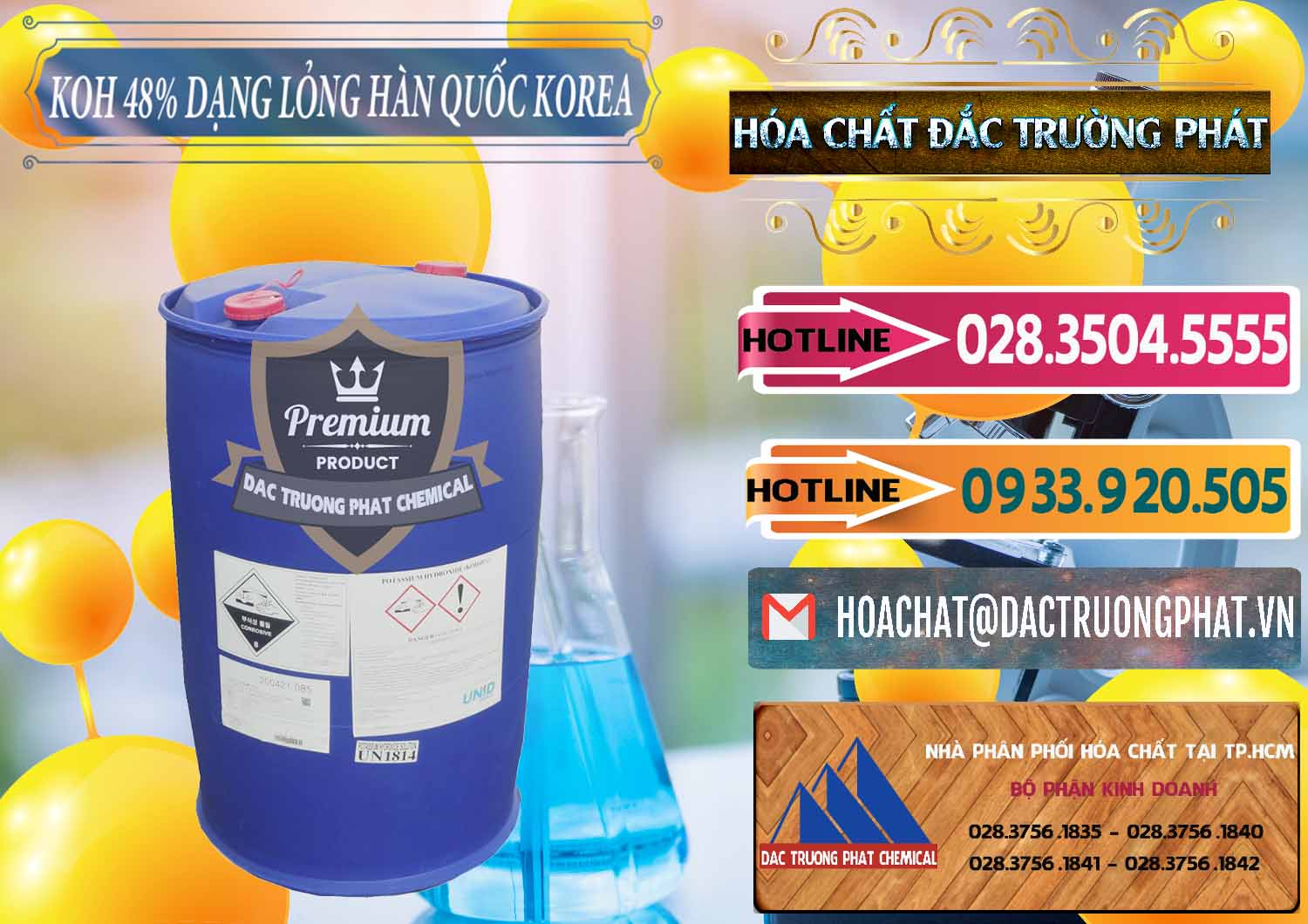 Cty chuyên bán ( cung cấp ) KOH Dạng Nước – Potassium Hydroxide Lỏng 48% Hàn Quốc Korea - 0293 - Nhà cung cấp ( phân phối ) hóa chất tại TP.HCM - dactruongphat.vn