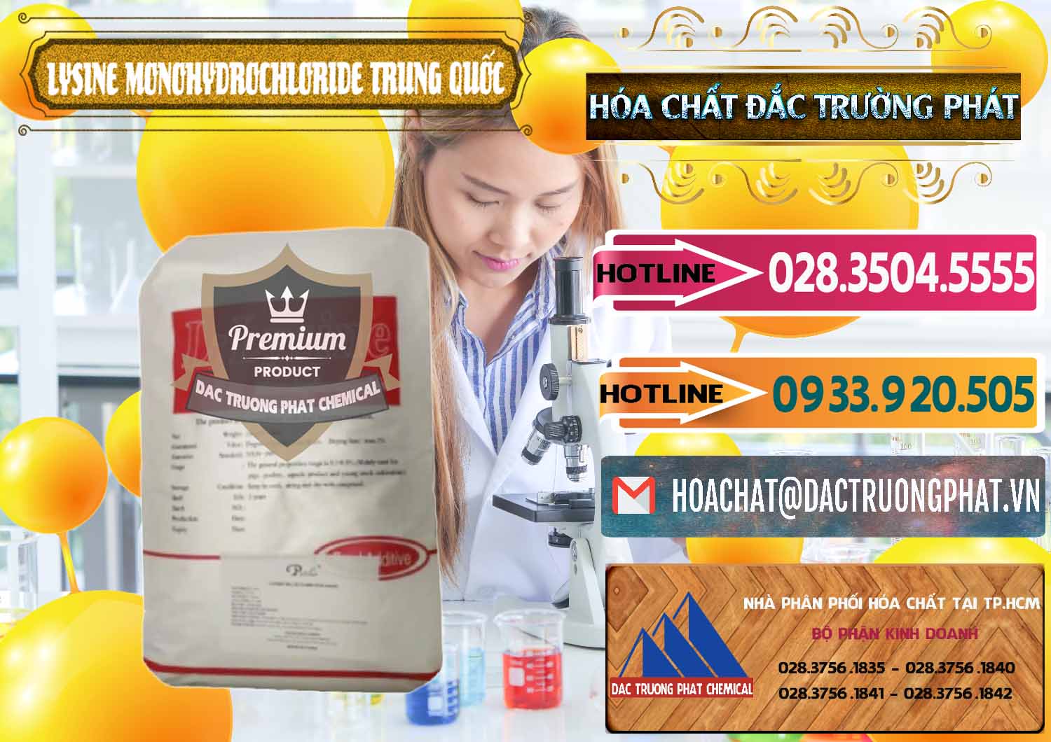 Nhà cung cấp ( bán ) L-Lysine Monohydrochloride Feed Grade Trung Quốc China - 0454 - Nơi bán và cung cấp hóa chất tại TP.HCM - dactruongphat.vn