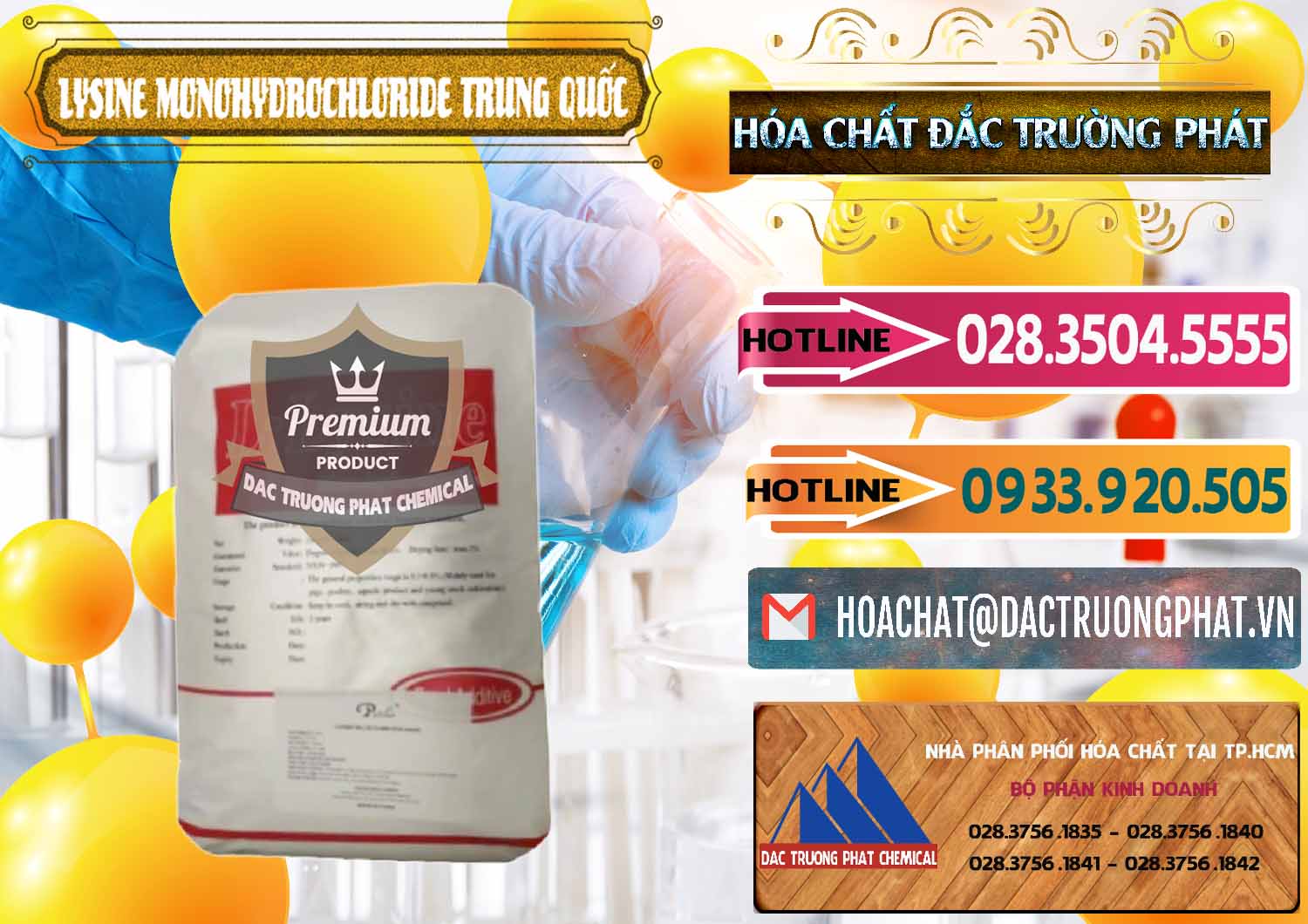 Nơi phân phối và bán L-Lysine Monohydrochloride Feed Grade Trung Quốc China - 0454 - Đơn vị chuyên cung ứng & phân phối hóa chất tại TP.HCM - dactruongphat.vn