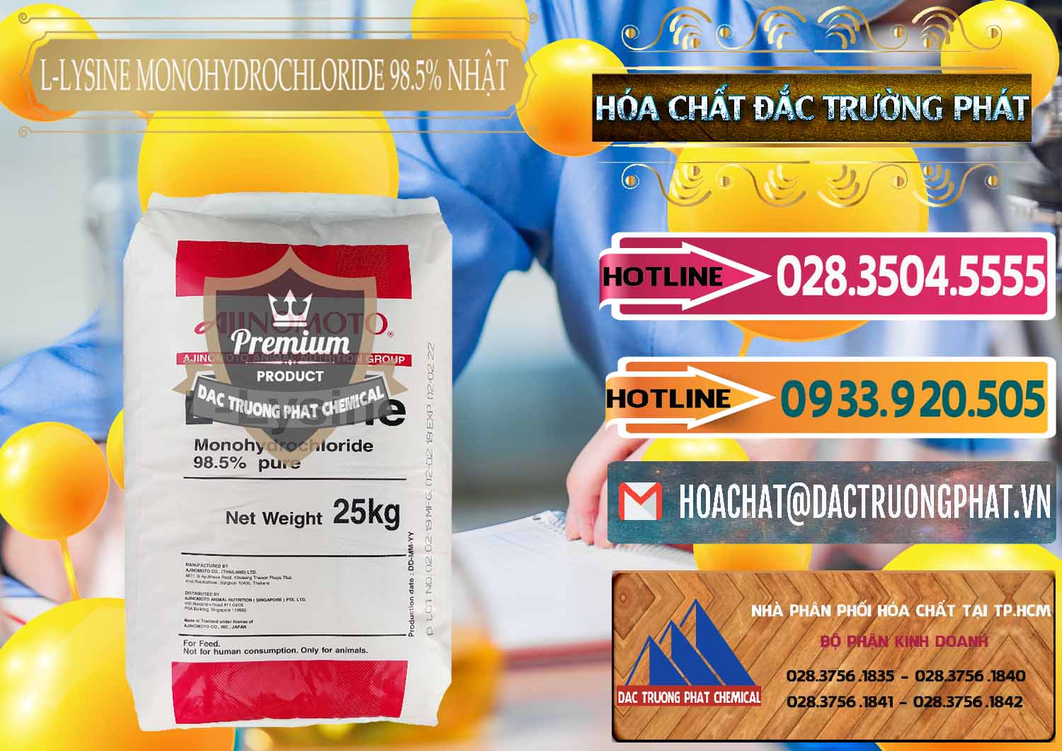 Cty chuyên bán & phân phối L-Lysine Monohydrochloride Feed Grade Ajinomoto Nhật Bản Japan - 0315 - Nơi cung cấp ( phân phối ) hóa chất tại TP.HCM - dactruongphat.vn