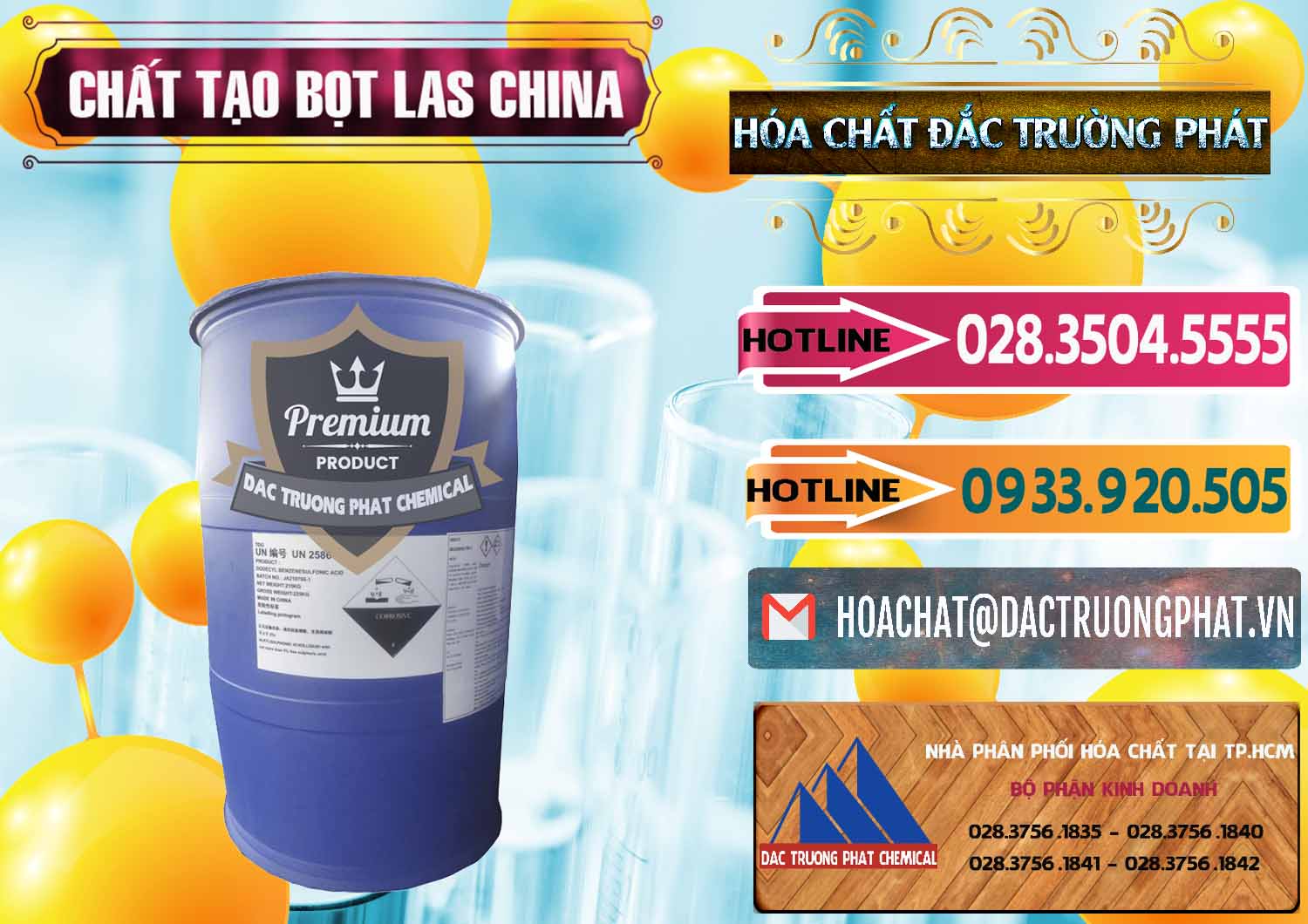 Chuyên nhập khẩu - bán Chất tạo bọt Las Trung Quốc China - 0451 - Công ty nhập khẩu và cung cấp hóa chất tại TP.HCM - dactruongphat.vn