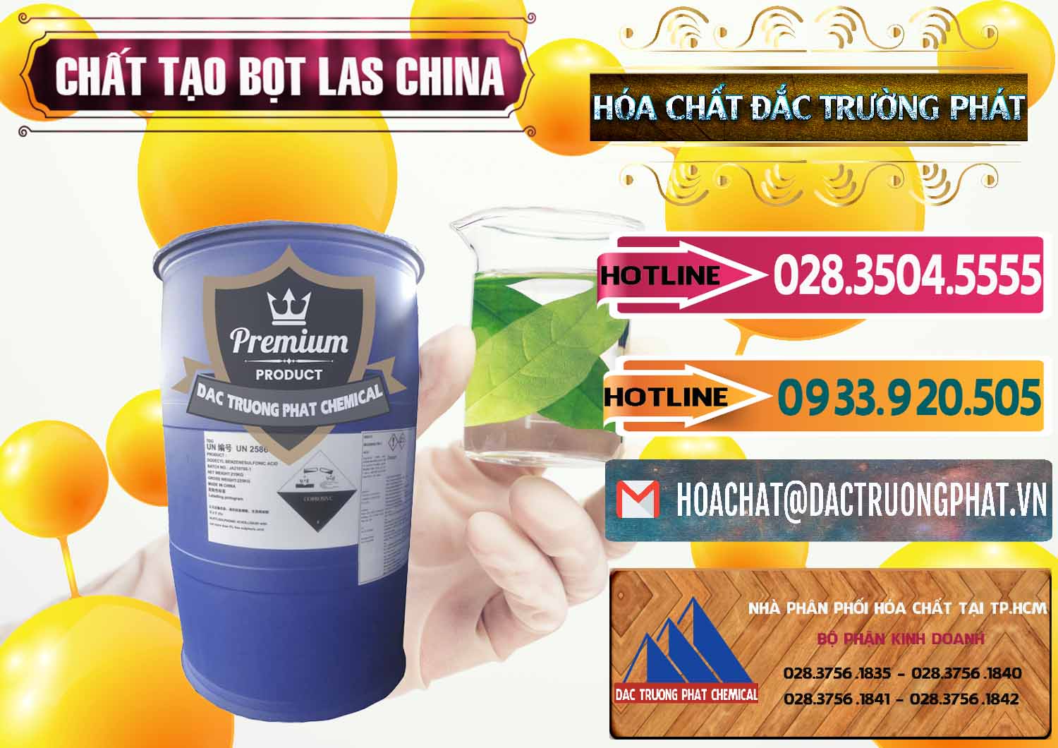 Cty bán - phân phối Chất tạo bọt Las Trung Quốc China - 0451 - Cty cung cấp và nhập khẩu hóa chất tại TP.HCM - dactruongphat.vn