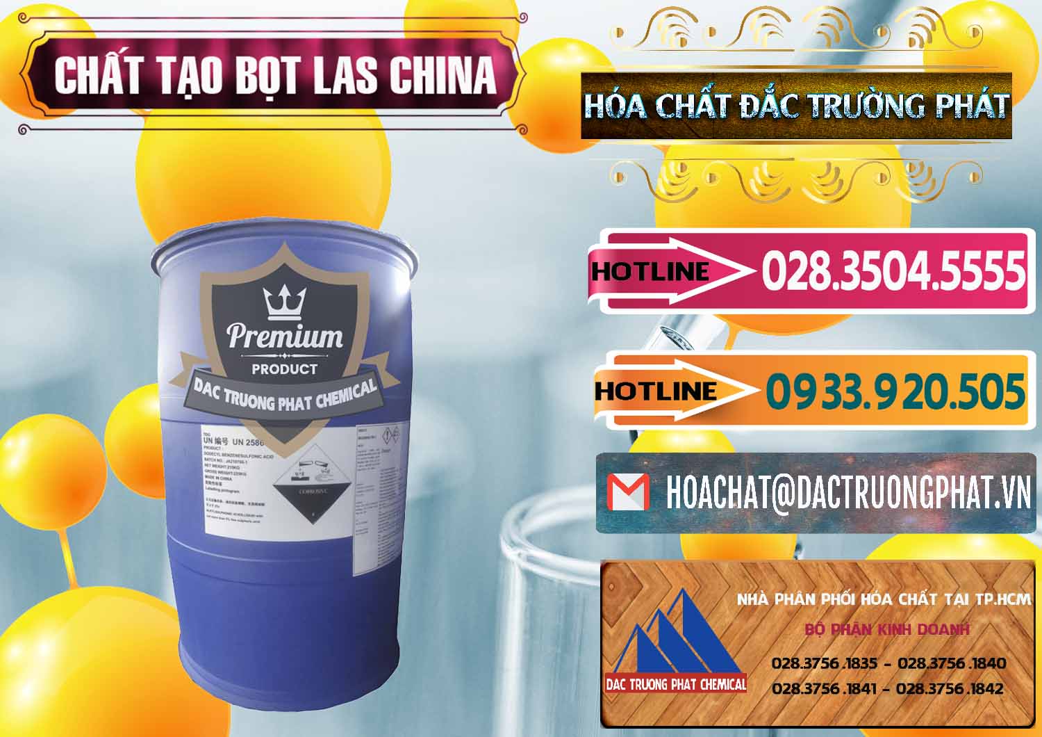 Công ty bán _ phân phối Chất tạo bọt Las Trung Quốc China - 0451 - Cty chuyên nhập khẩu ( cung cấp ) hóa chất tại TP.HCM - dactruongphat.vn
