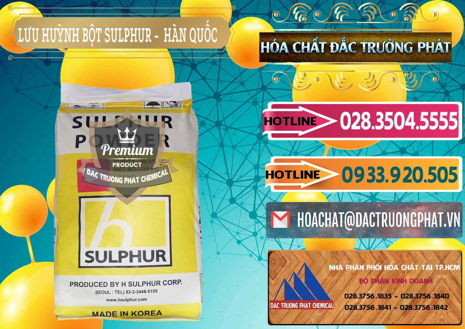Cung cấp _ bán Lưu huỳnh Bột - Sulfur Powder ( H Sulfur ) Hàn Quốc Korea - 0199 - Đơn vị bán & phân phối hóa chất tại TP.HCM - dactruongphat.vn